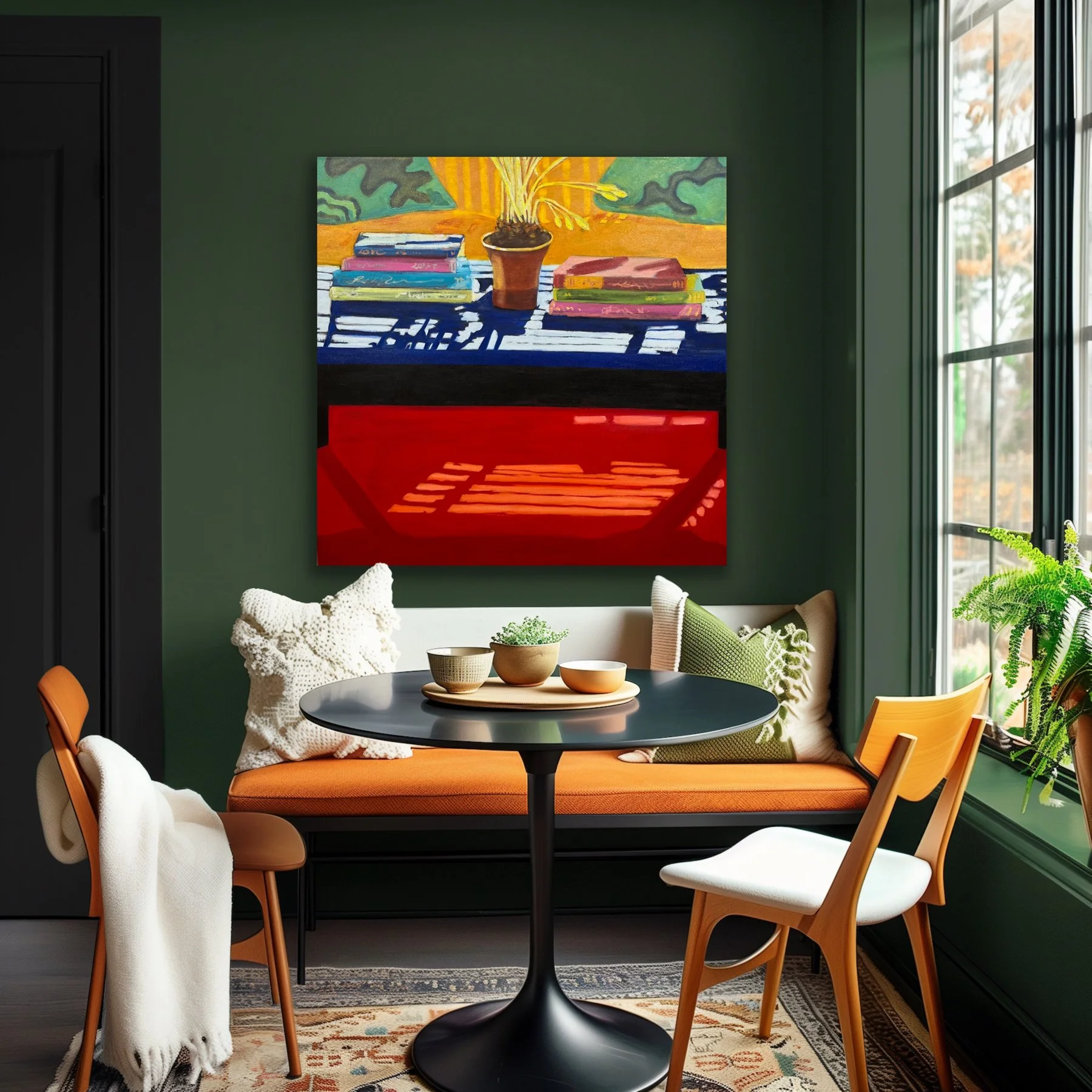 potted daffodils and sunlit books b).jpeg