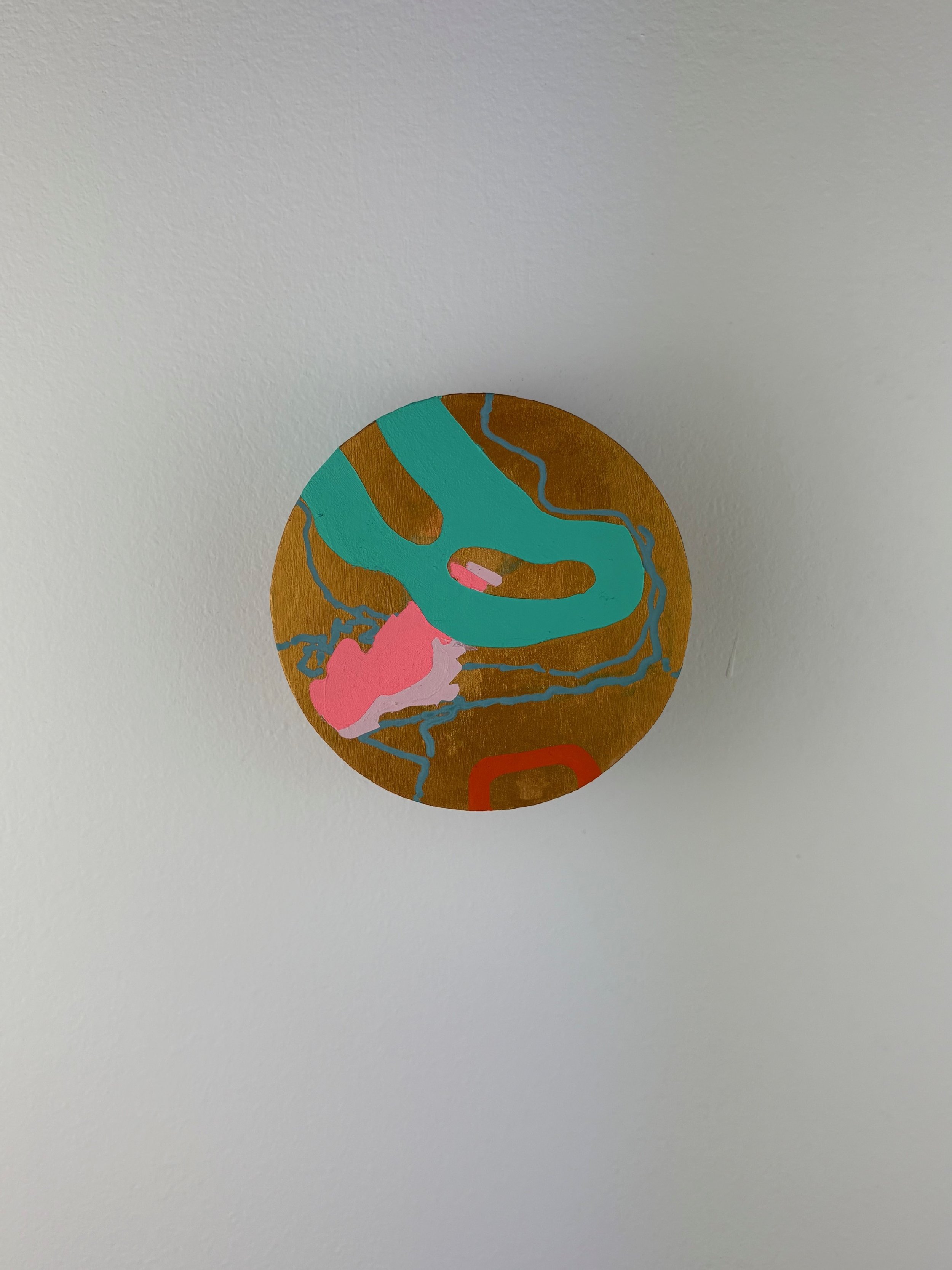 Mini Series #6 4" diameter tondo Acrylic 2025  $150.jpg