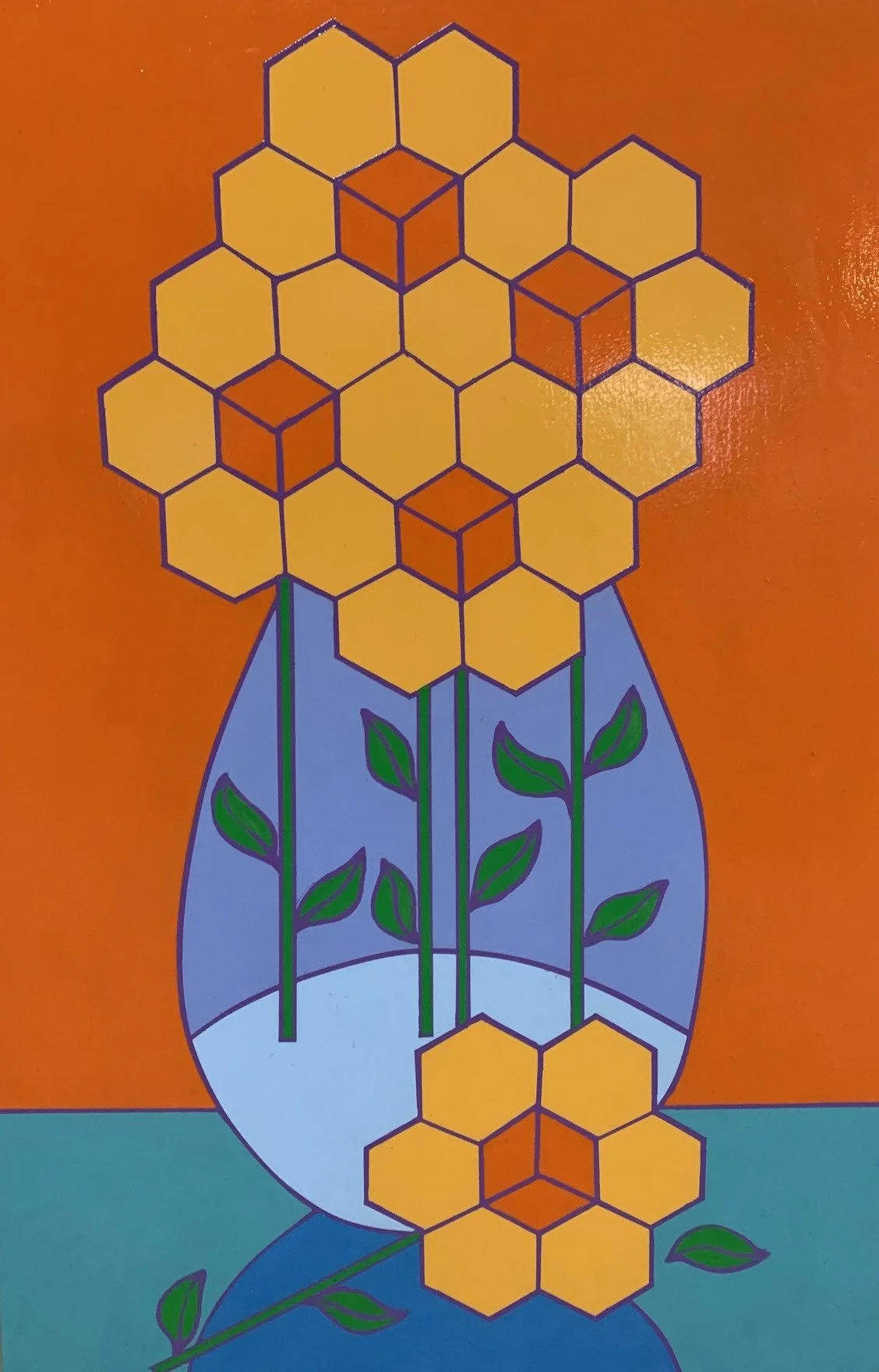 Flowers For Vincent Number 2 24" x 12"  Acrylic on Birch 2026 $1200.jpg