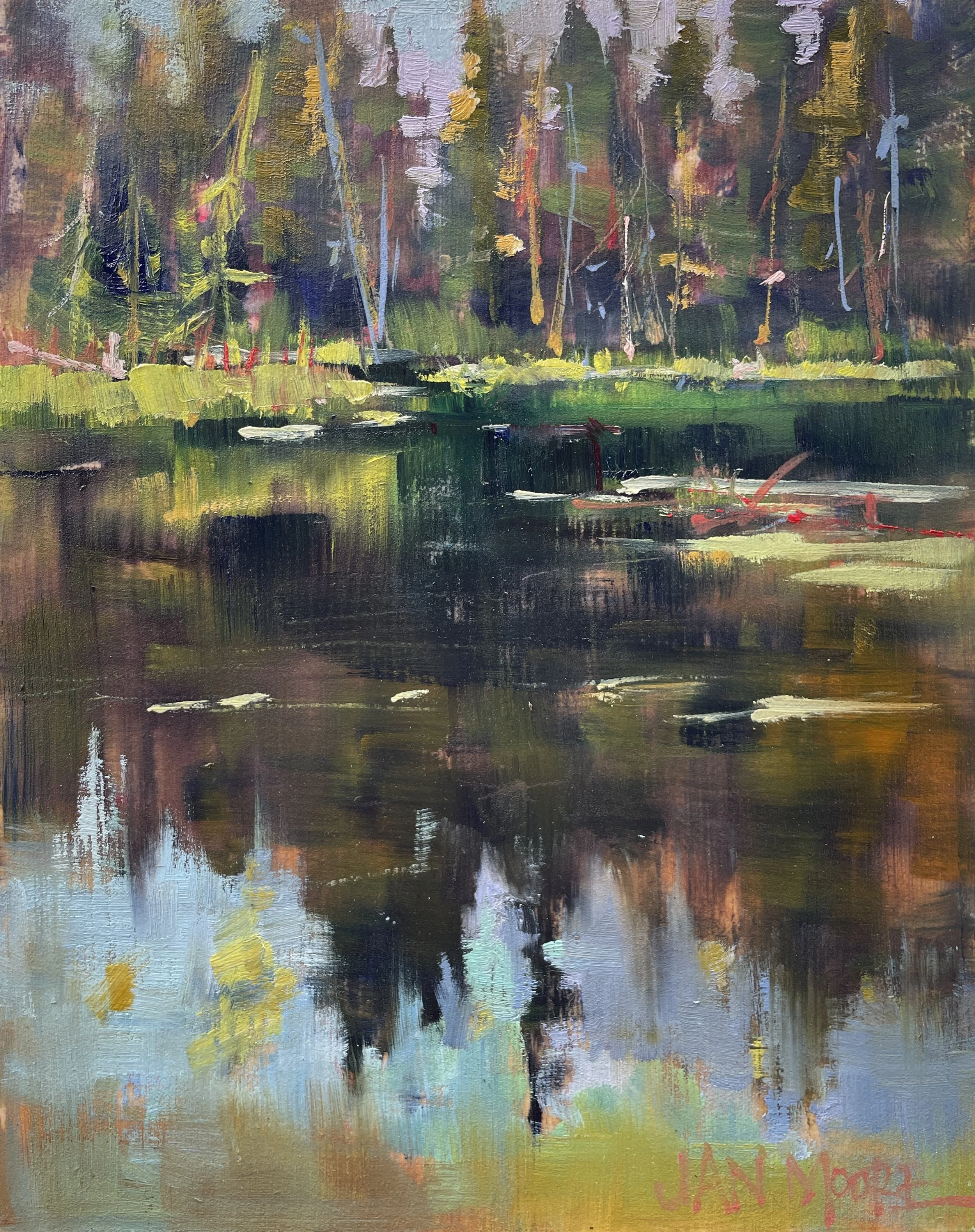 (F)IslandLakeReflections,10x8,oil on birch panel, $350.jpg