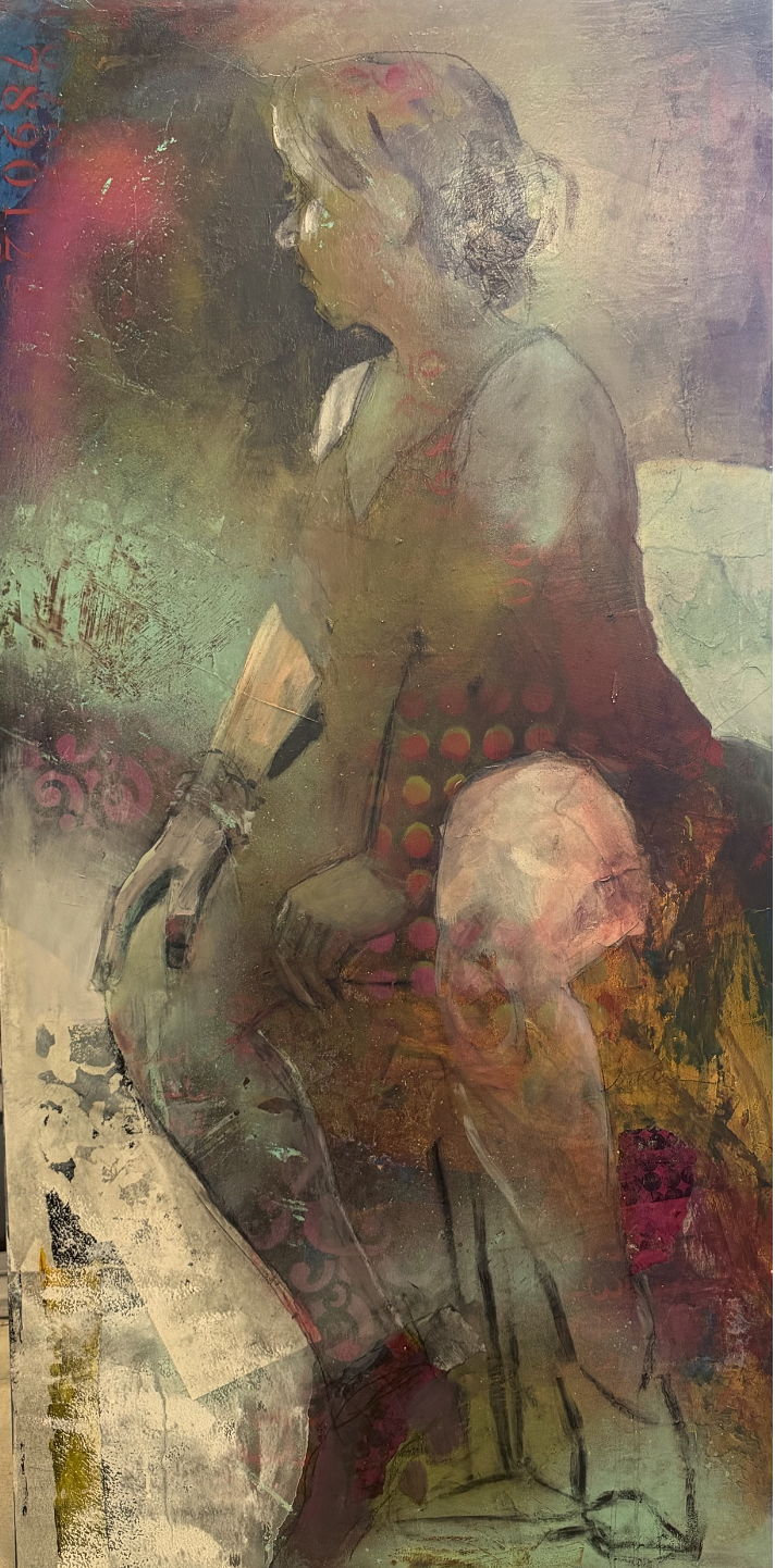 Eluding, Mixed Media on panel, 48x24 2026 $3960.jpeg