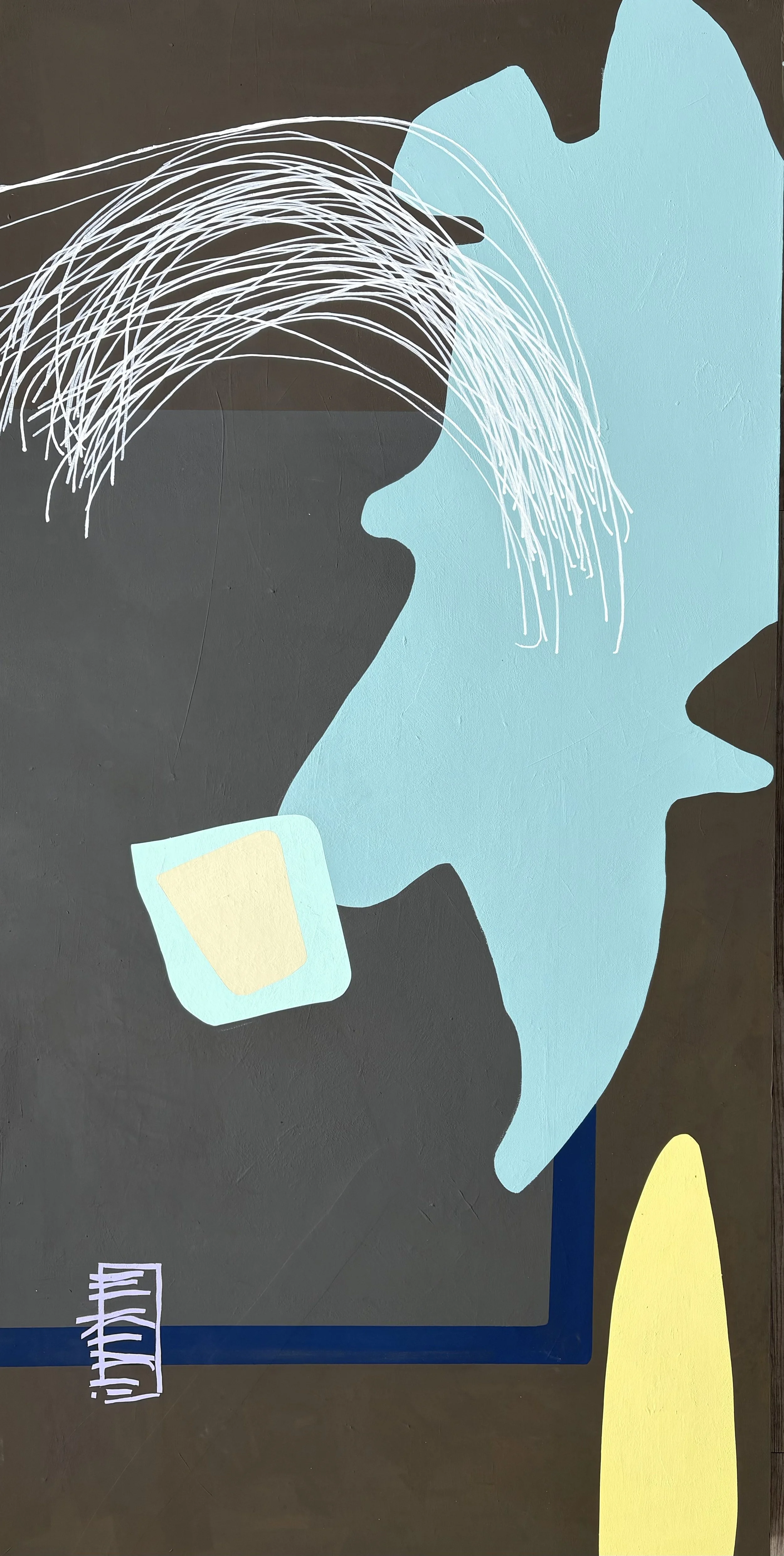 No You Go First  60" x 24"  Mixed Media  2025 $2940.jpg