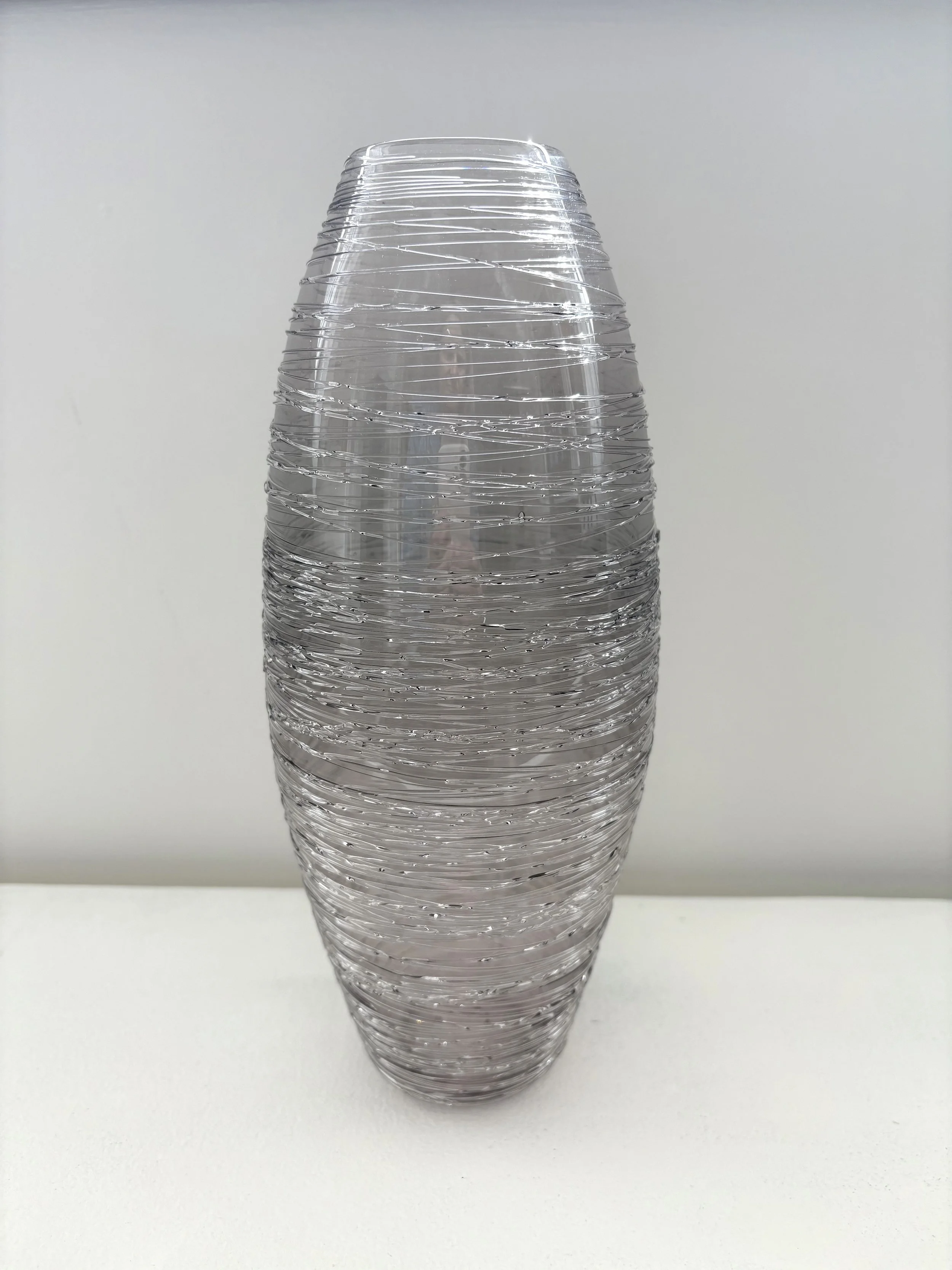 Julia Reimer "Gossamer Vase Large" Grey Glass $425.00.jpeg