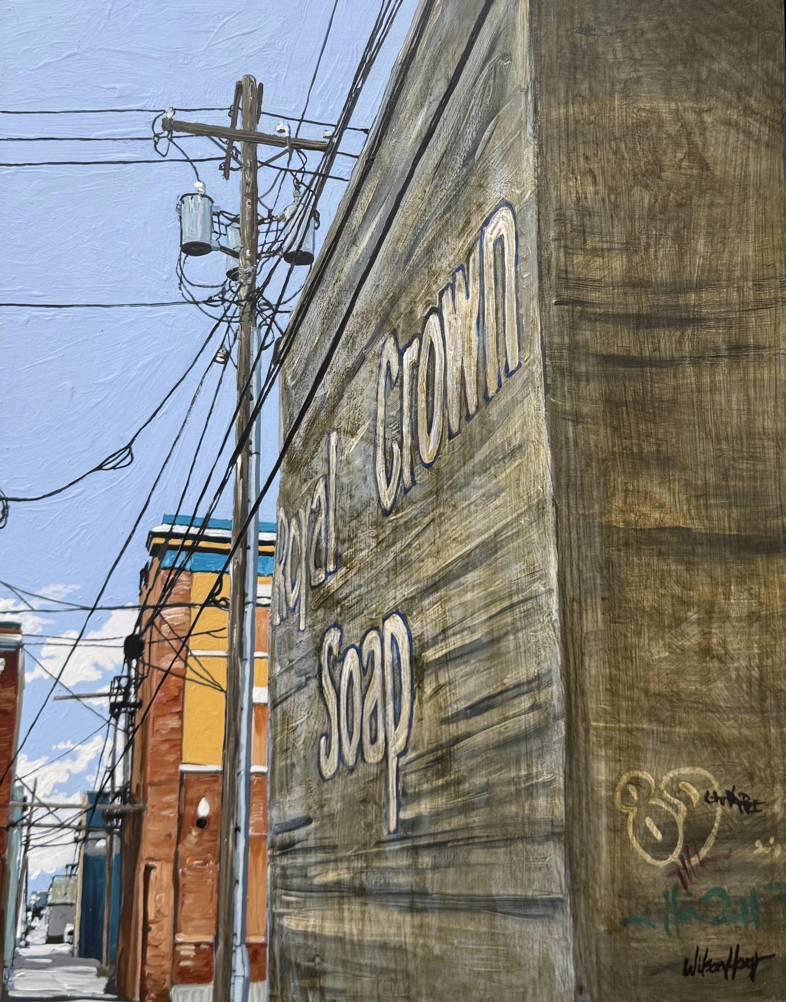 Soap 14" x 11" Framed  Acrylic 2026 $750jpeg.jpeg