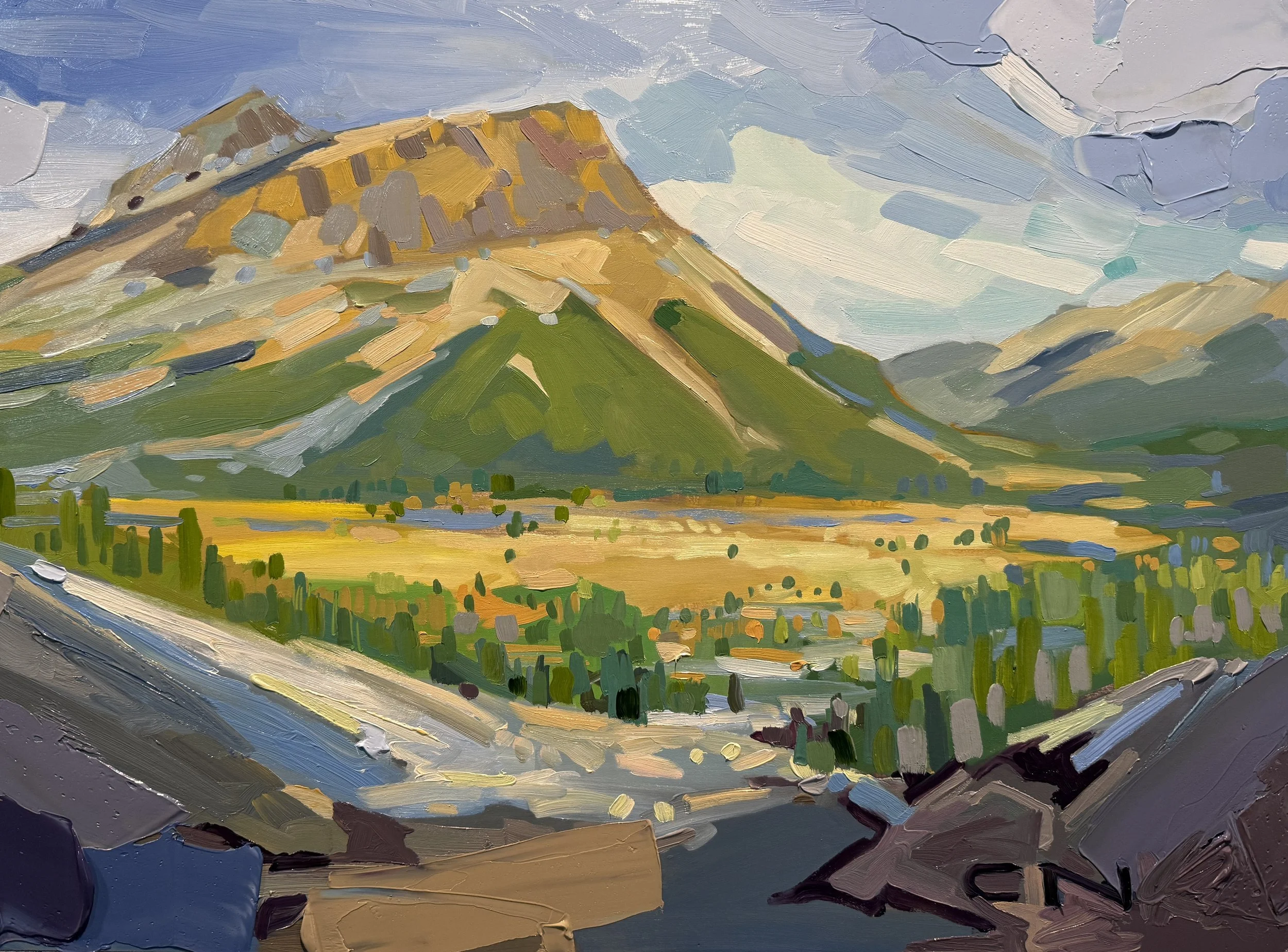 Merlin Castle and Merlin Meadow, From Merlin Lake Trail, 17" x 23.5" 2025 $1945.jpg