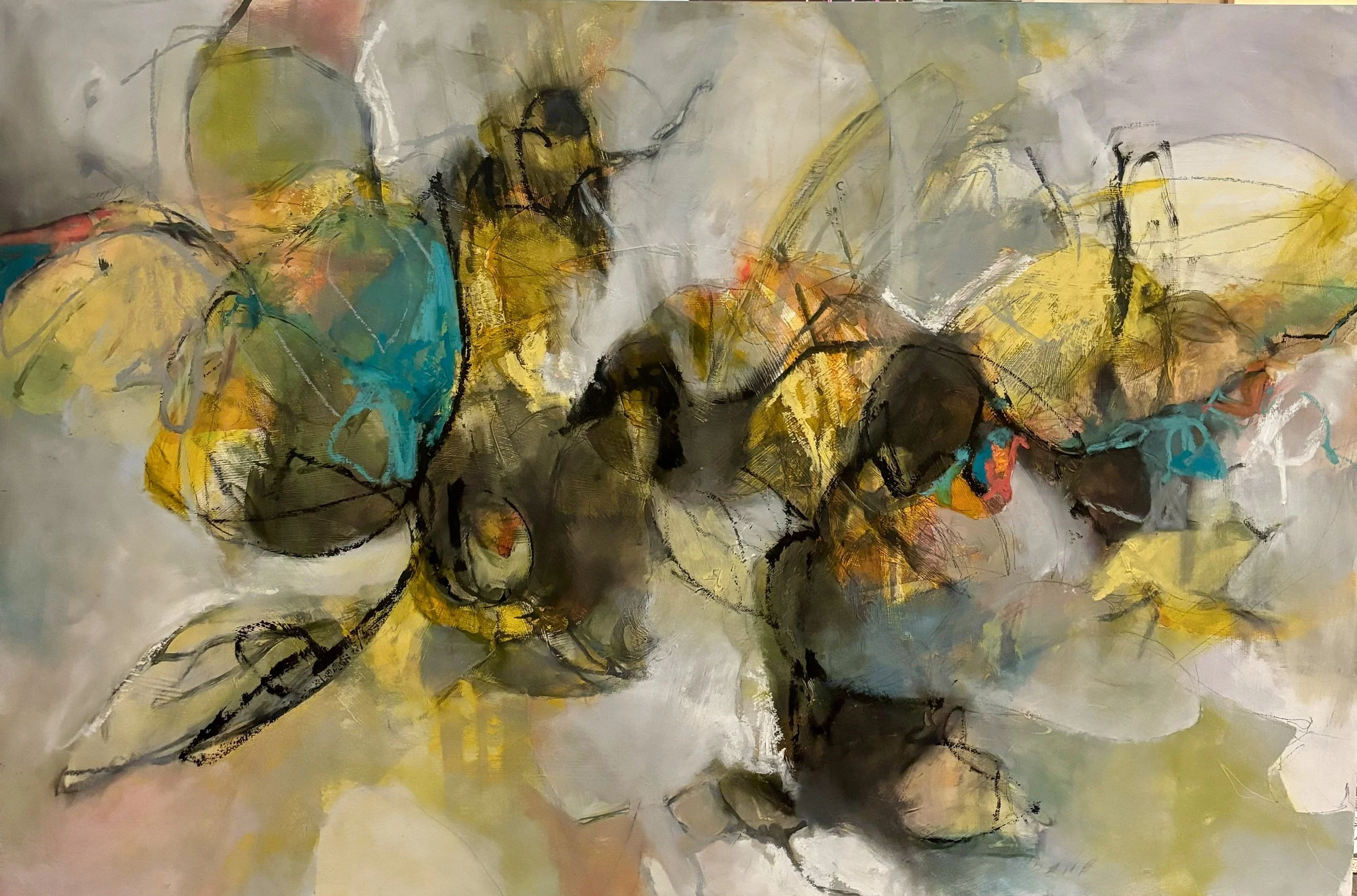 Bee 2 40" x 60"  Mixed Media 2024 $6500.jpg