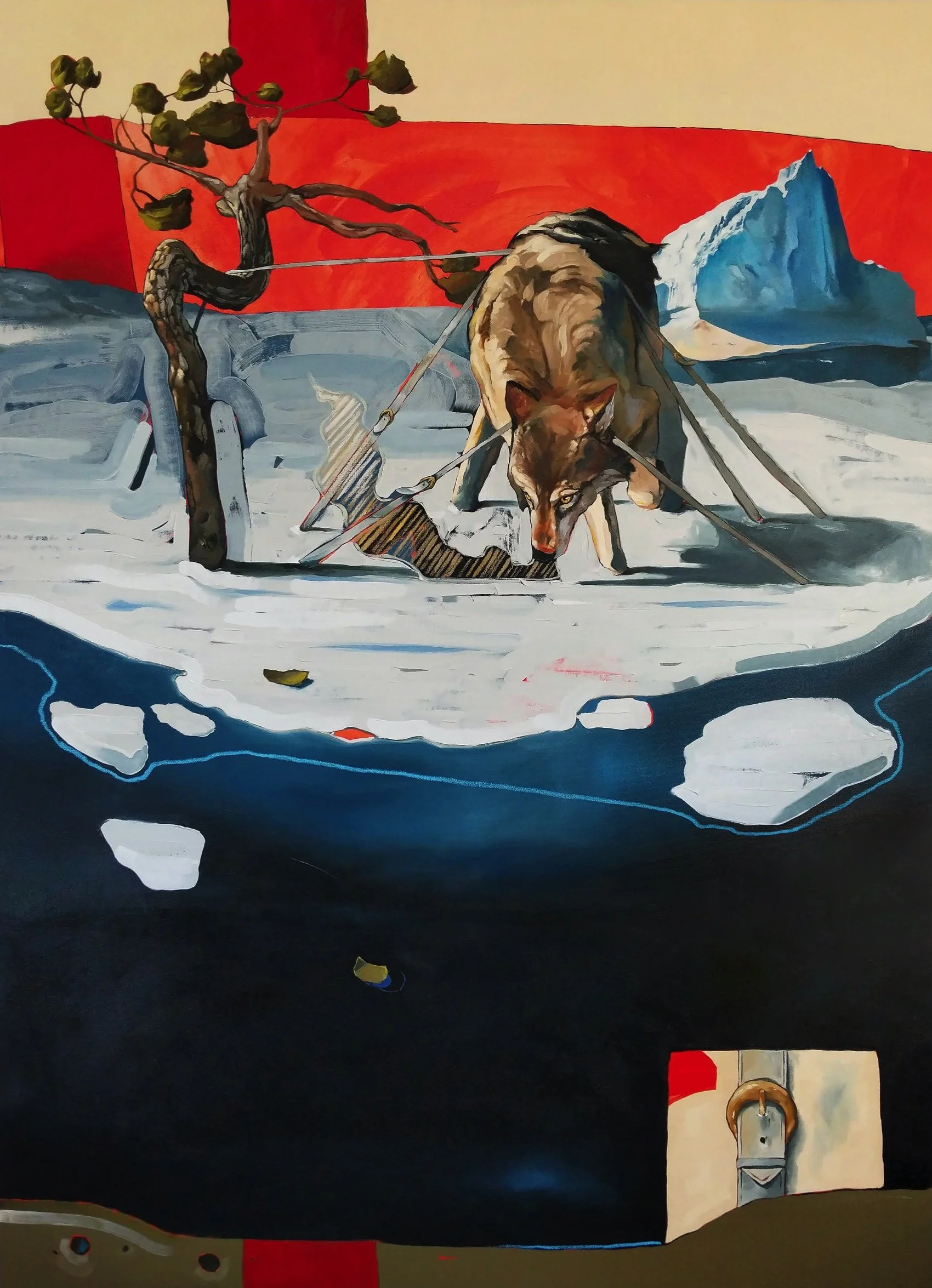 The Path of Our Unchaining 68 x 50" Oil and Pastel on Canvas 2019  $6100.jpg