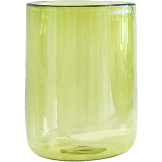 Katherine Russell "Small Lime Green Glass Vase"