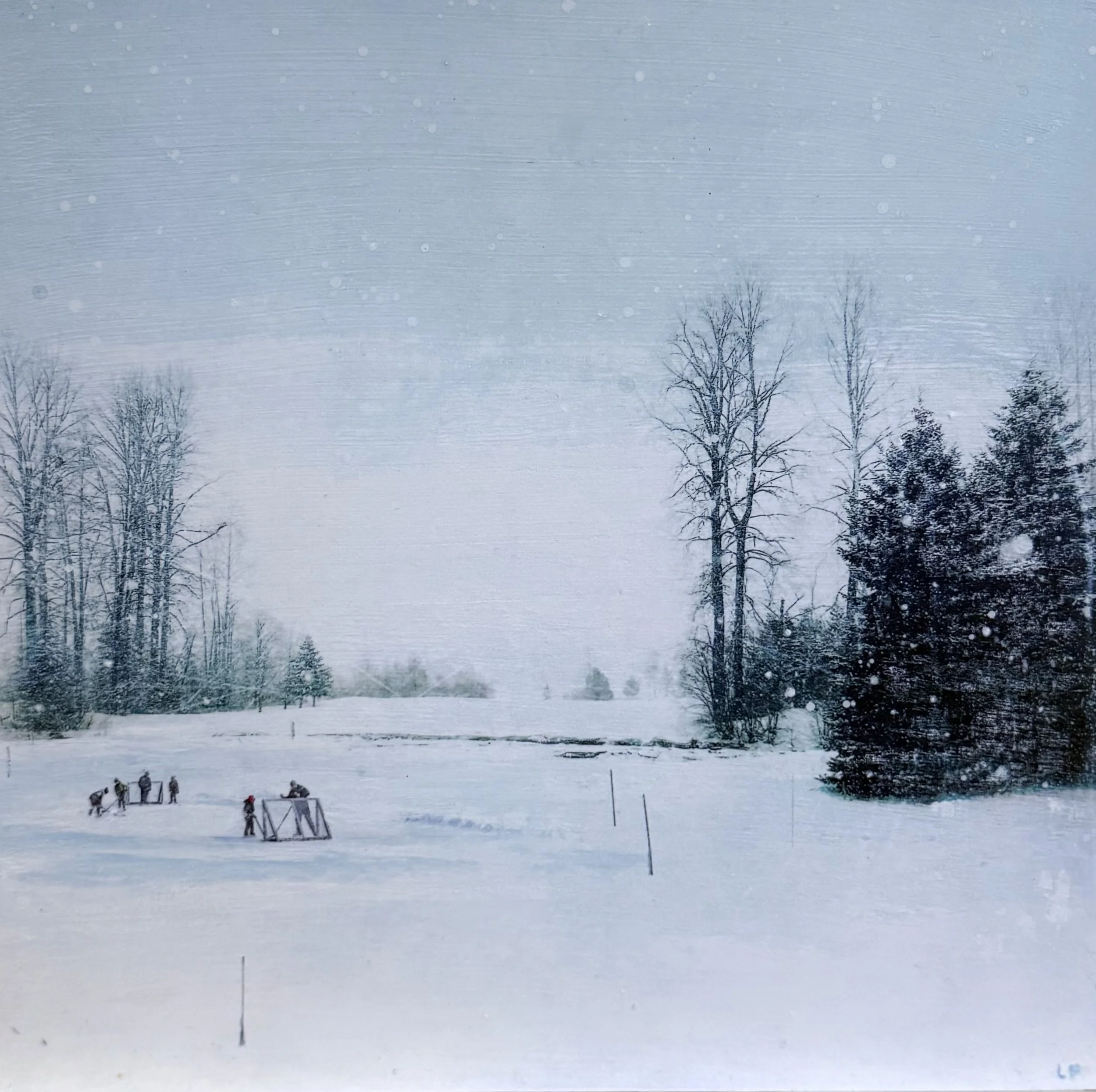 On Frozen Pond 12" x 12" mixed media 2025 $375.jpg