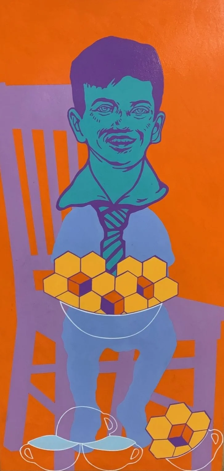 Vincent's Flowers 36" x 20" Acrylic on Birch 2026 $2200.jpg