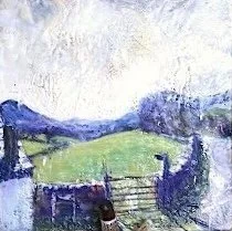 Mark Holliday "The Old Path Remains  64" x 14"  Mixed Media Handmade Walking Stick and Encaustic Painting  2026 $1200 copy.jpg