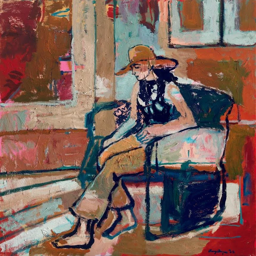 Yellow Hat 48" x 48"  Oil on Canvas  2026 $6200.jpg