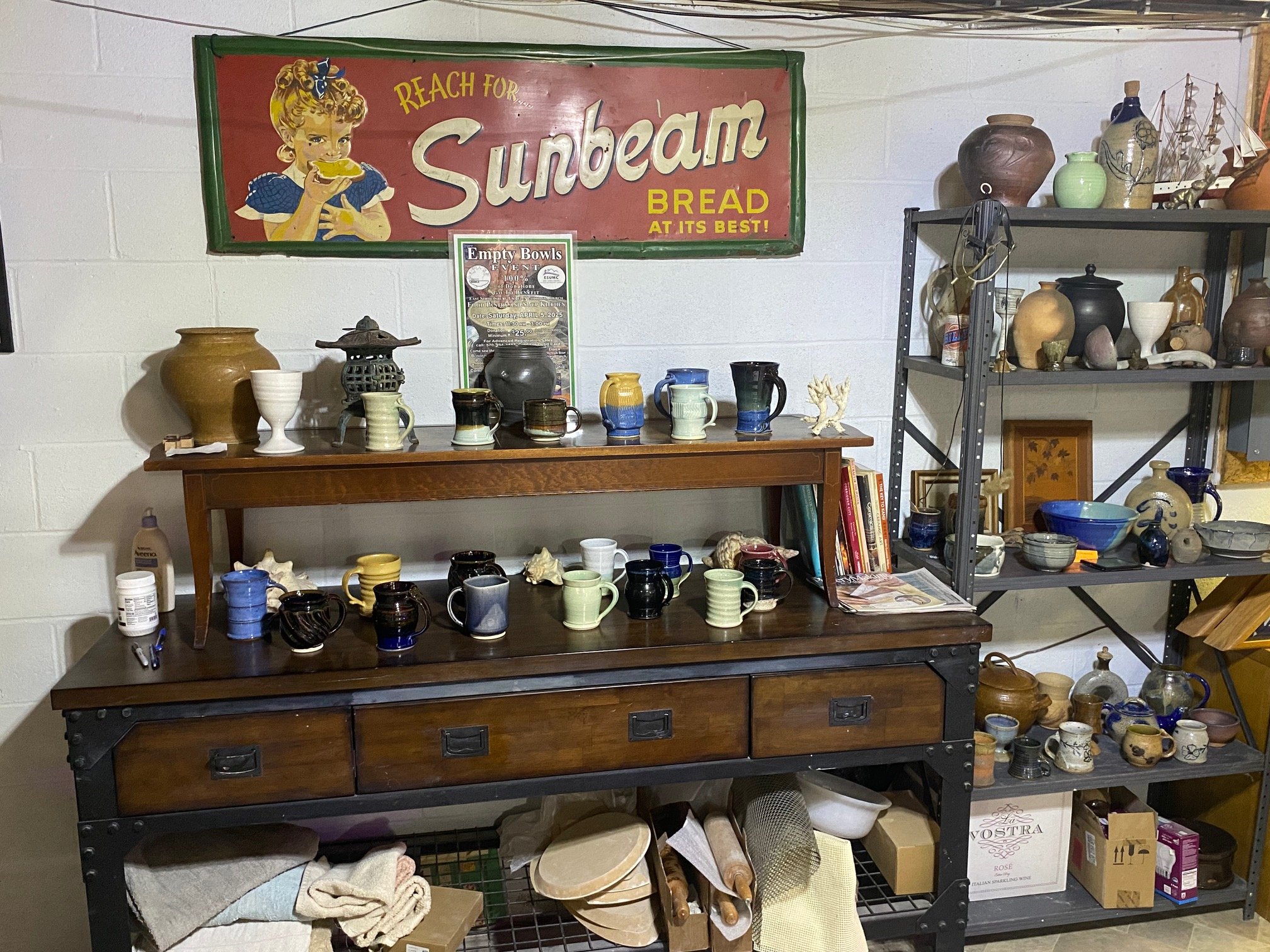 Pottery for sale at the studio