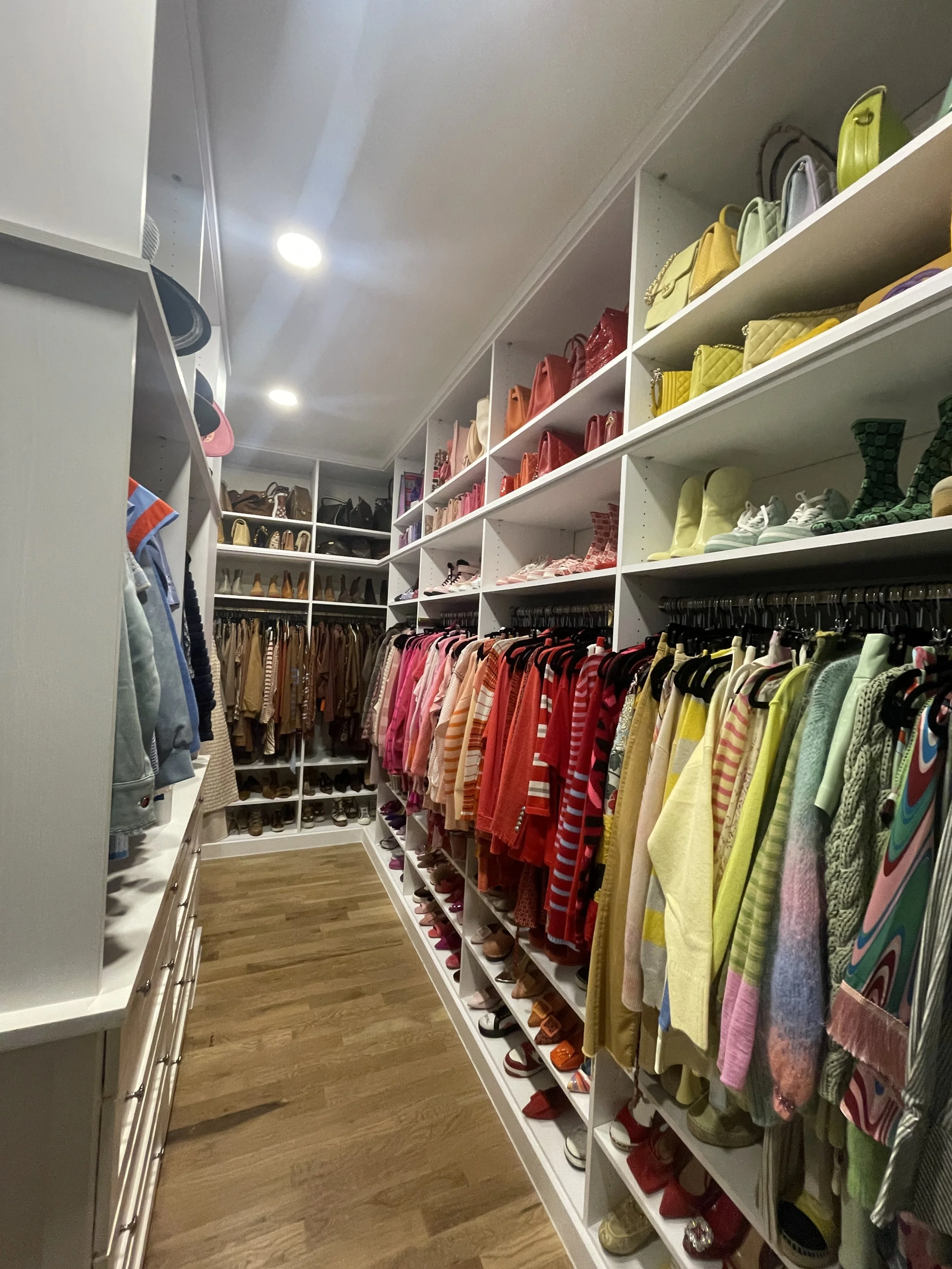 Custom Luxury Closet Upper Storage