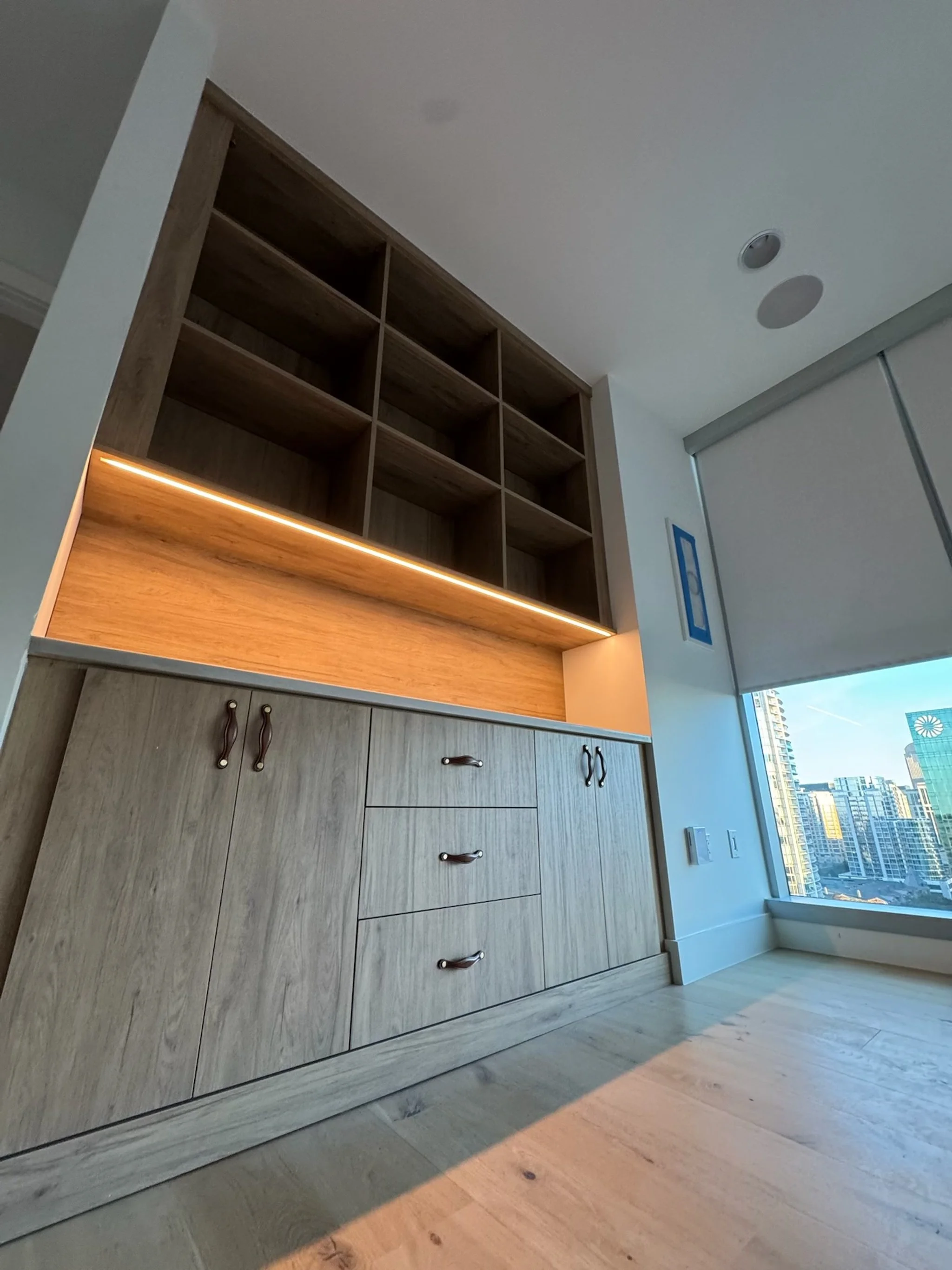 Custom Media Center with Lighting