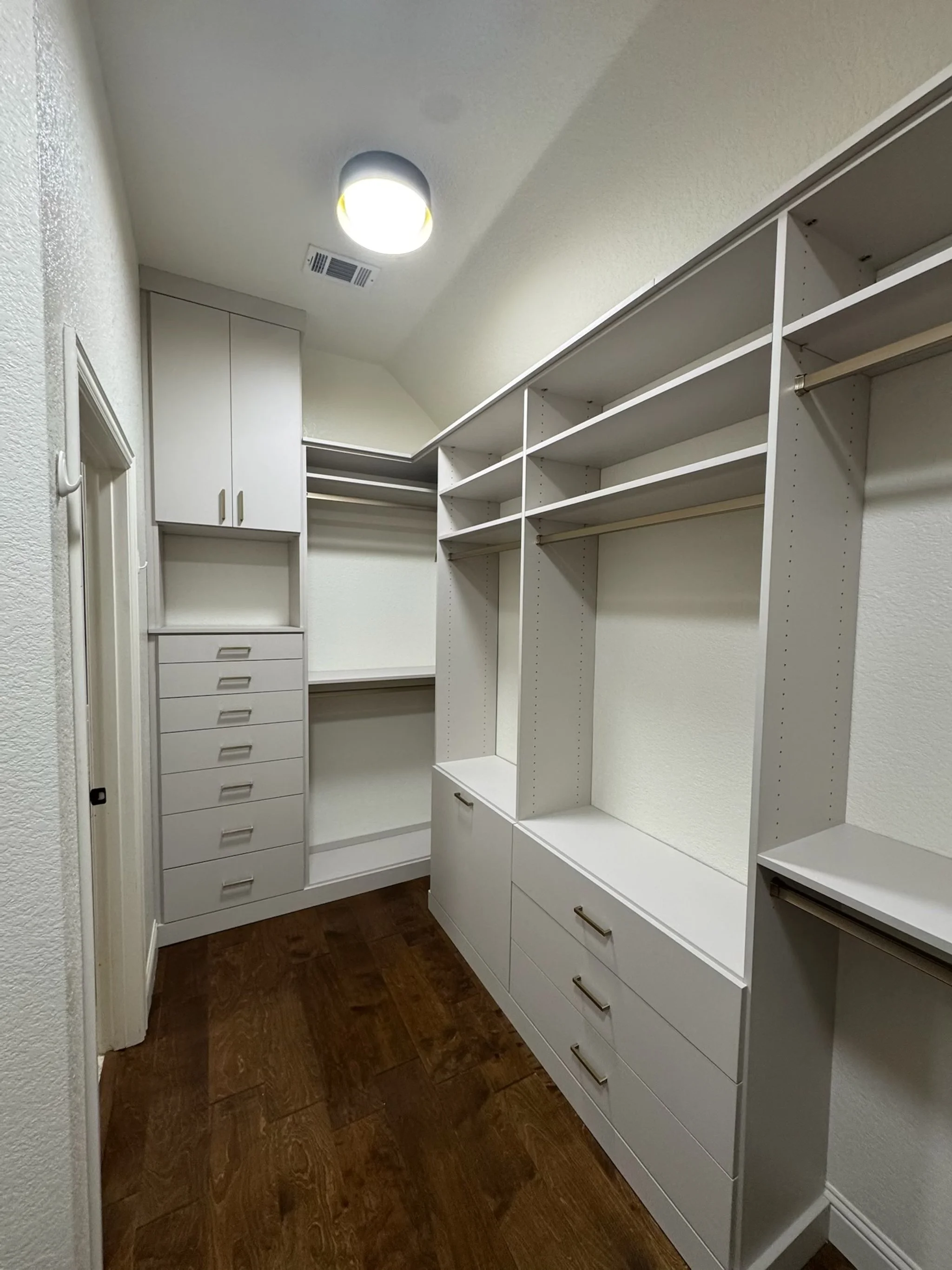 Custom Closet In White Finish 