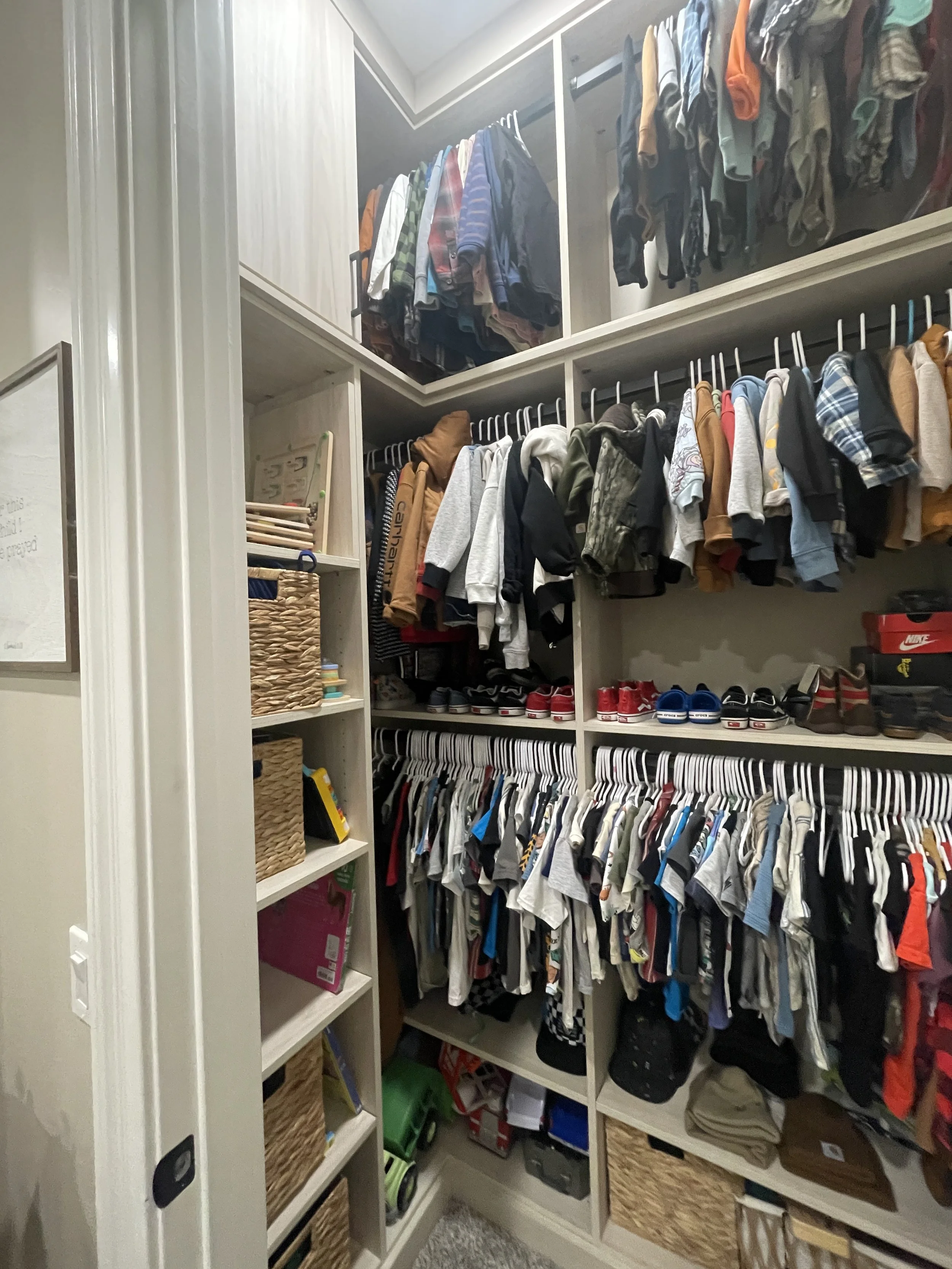 Custom White Closet with Ample Organization