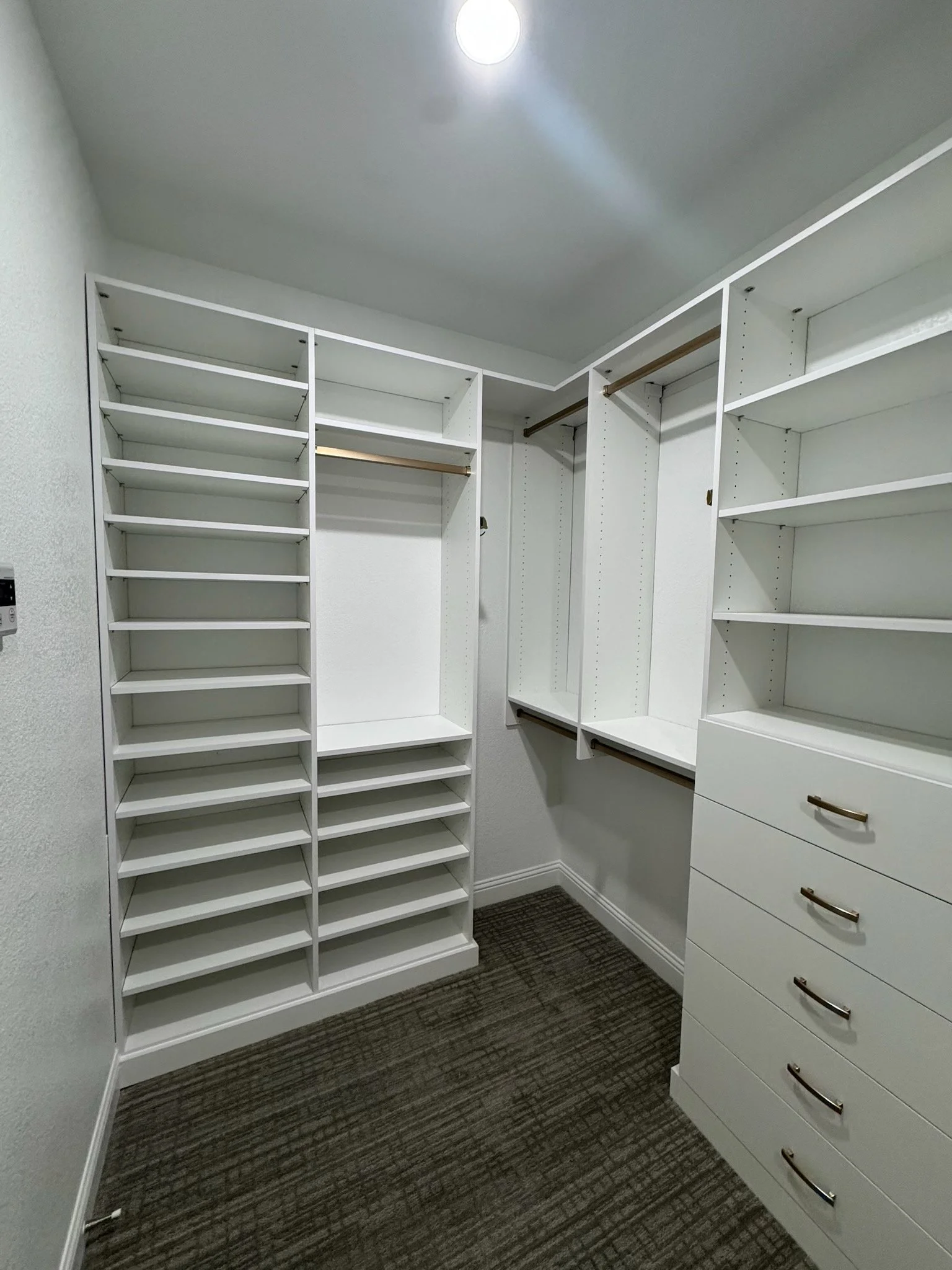 Custom Luxury Closet Shelving and Drawers