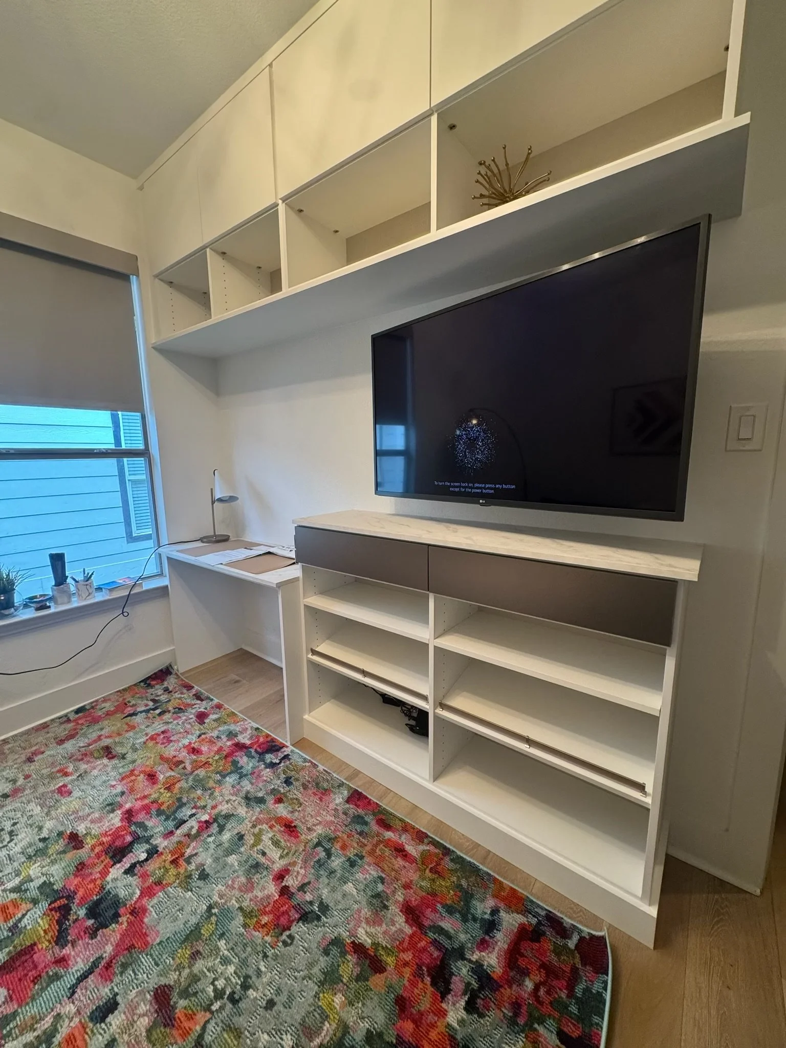 Custom Office with Media Center