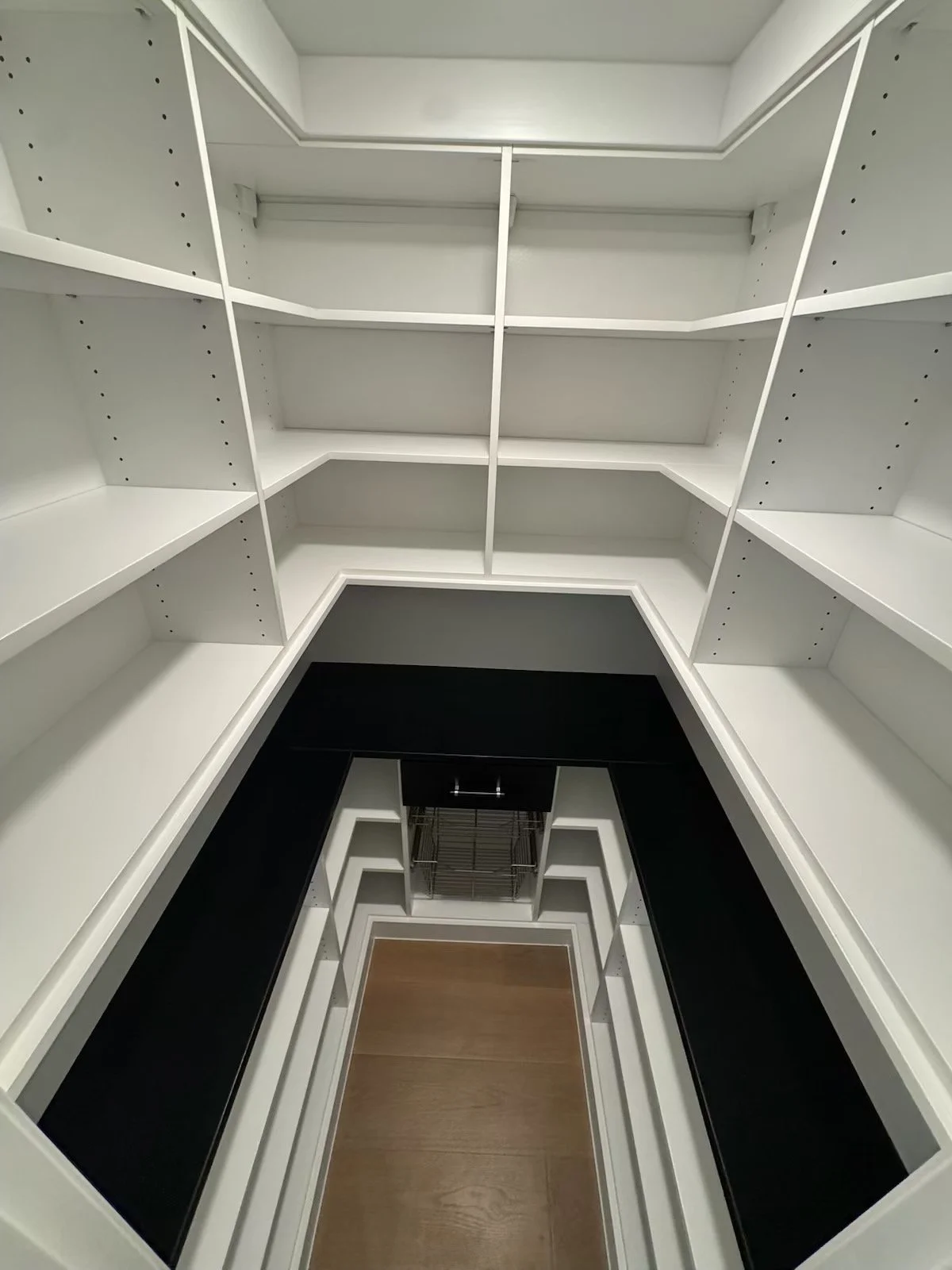 Custom Pantry with Countertop Storage