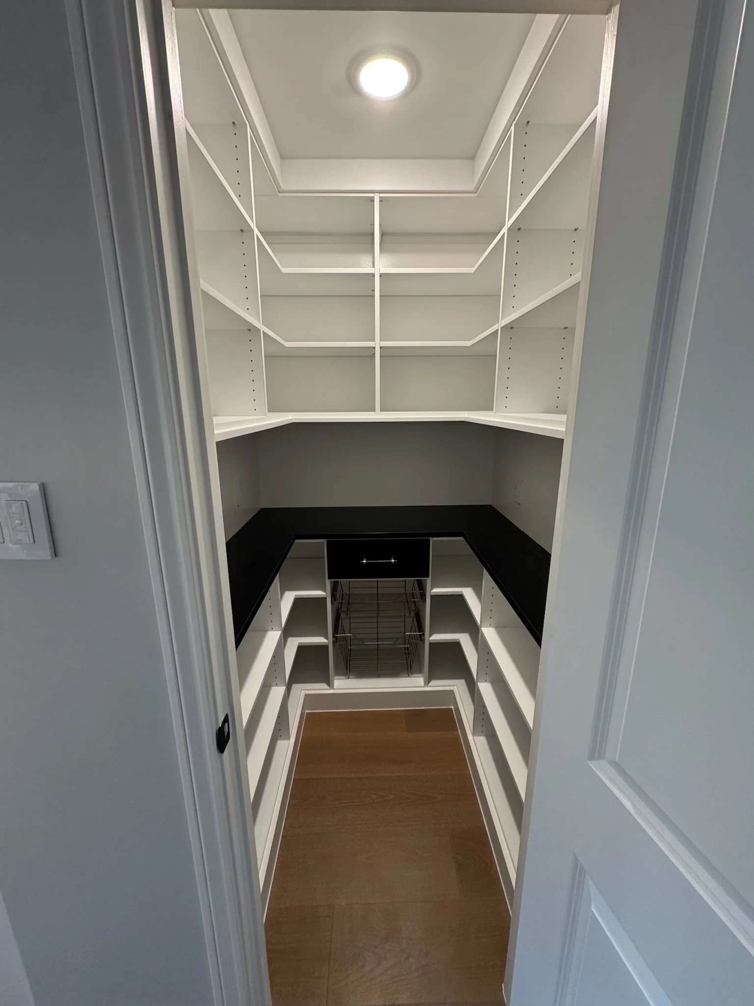 Custom Pantry with Custom Shelves