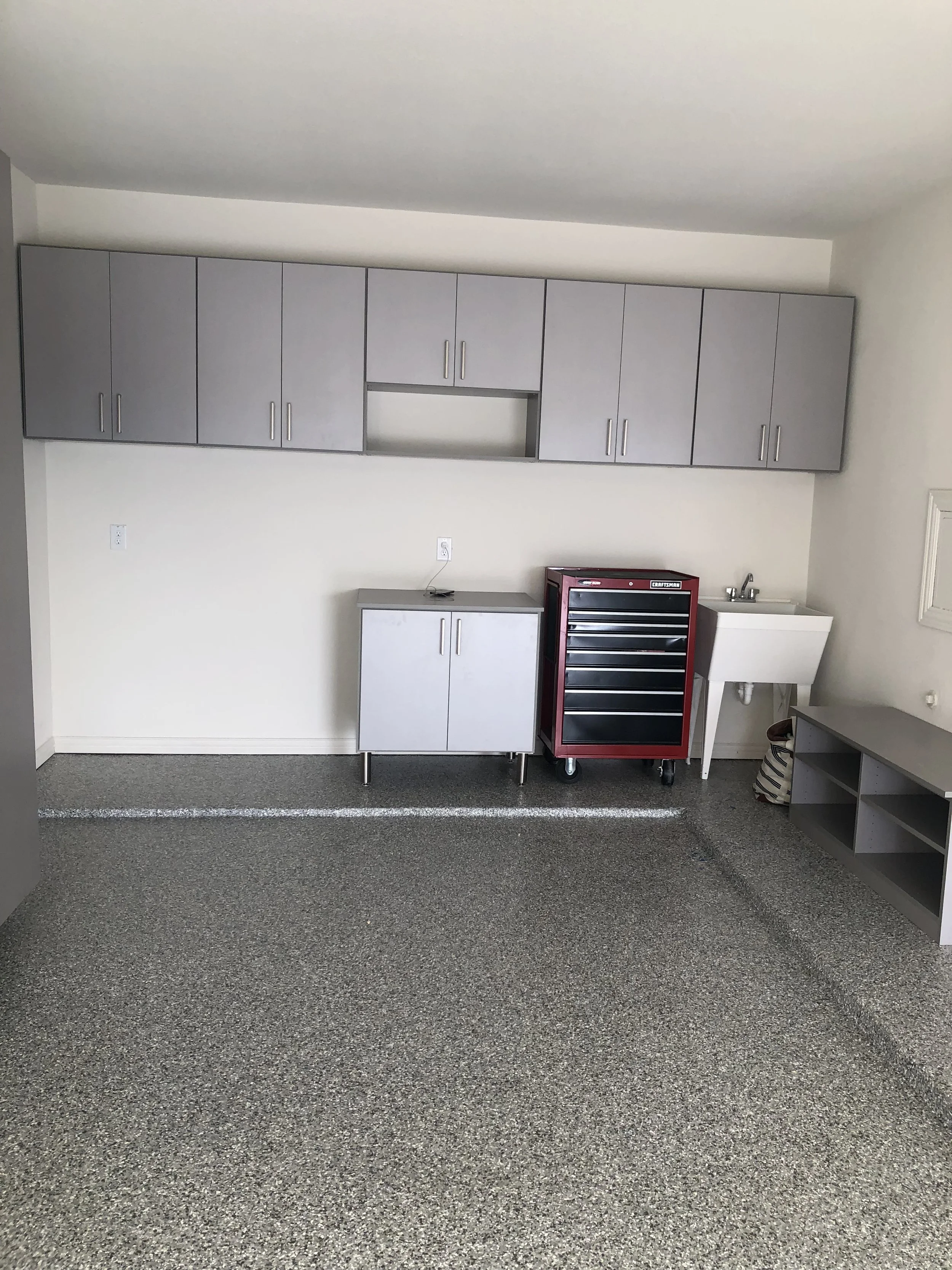 Custom Garage with Cabinets