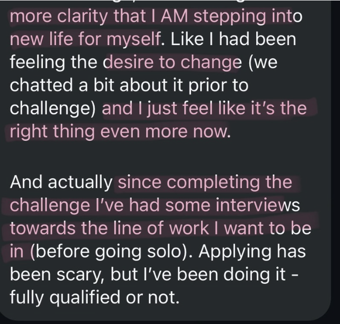 Since completing the challenge I've had interviews towards the line of work I want