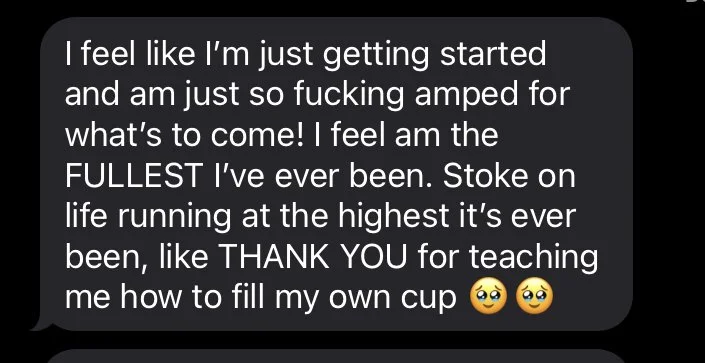 Thank you I feel like I'm just getting started