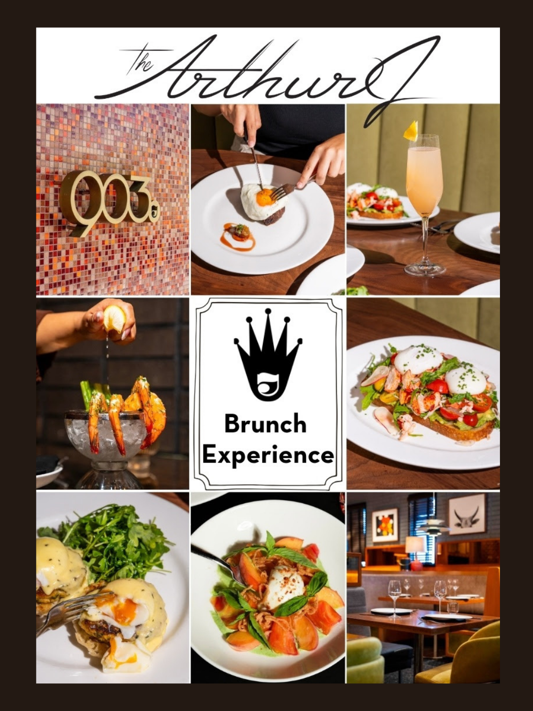 Sundays: enjoy $60 per guest and includes a complimentary beverage (coffee, mimosa, or Bloody Mary)
