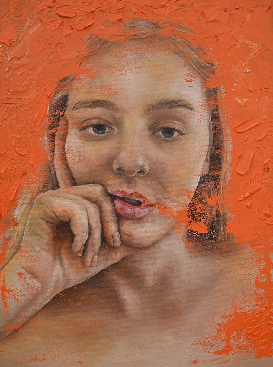 Inertia: "I called this piece 'Inertia,' the tendency to remain unchanged unless prompted by an external force; at times, indecisiveness is hard to escape unless an external presence takes me one way or another."