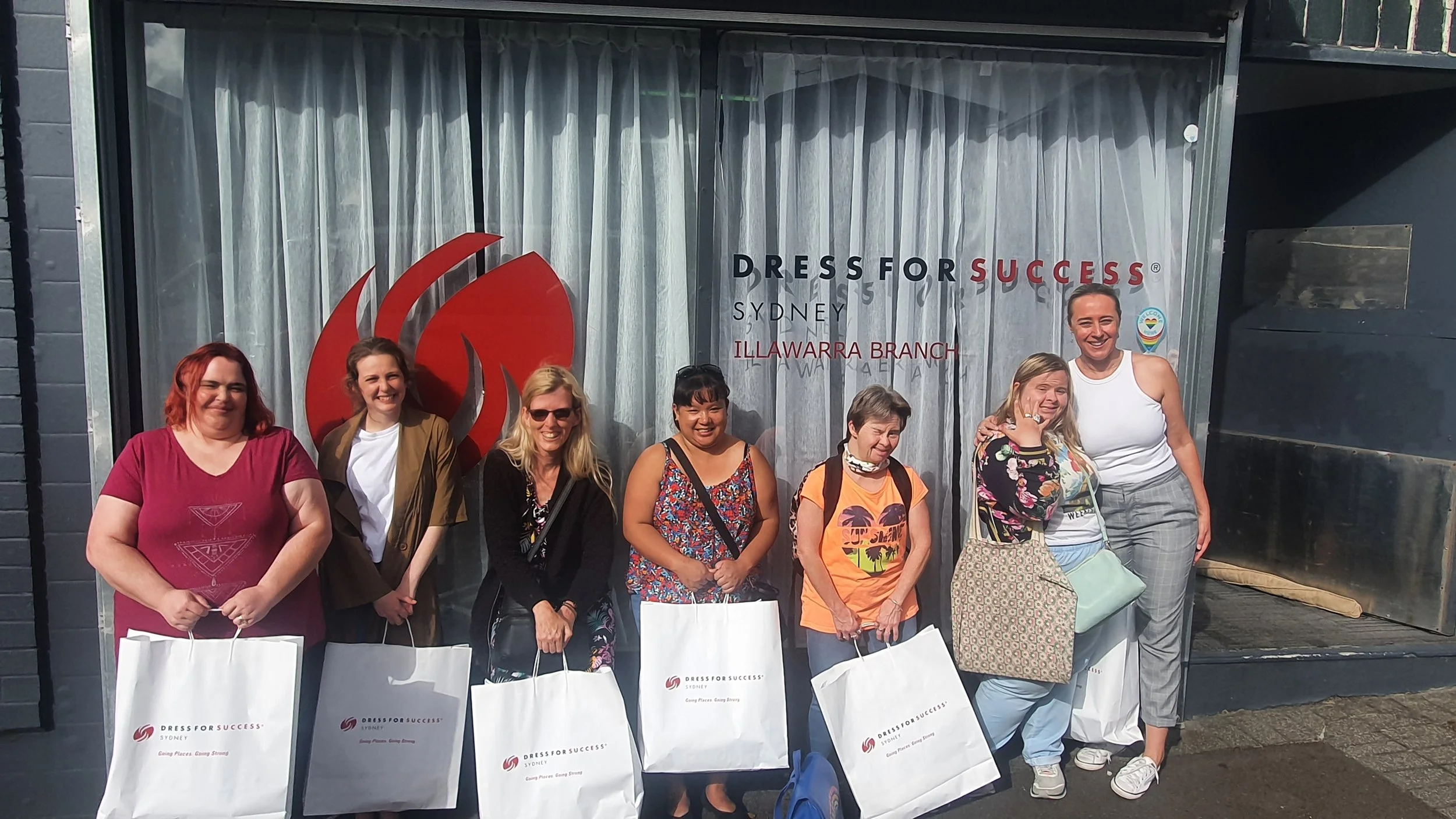 A group of participants visiting Dress for Success