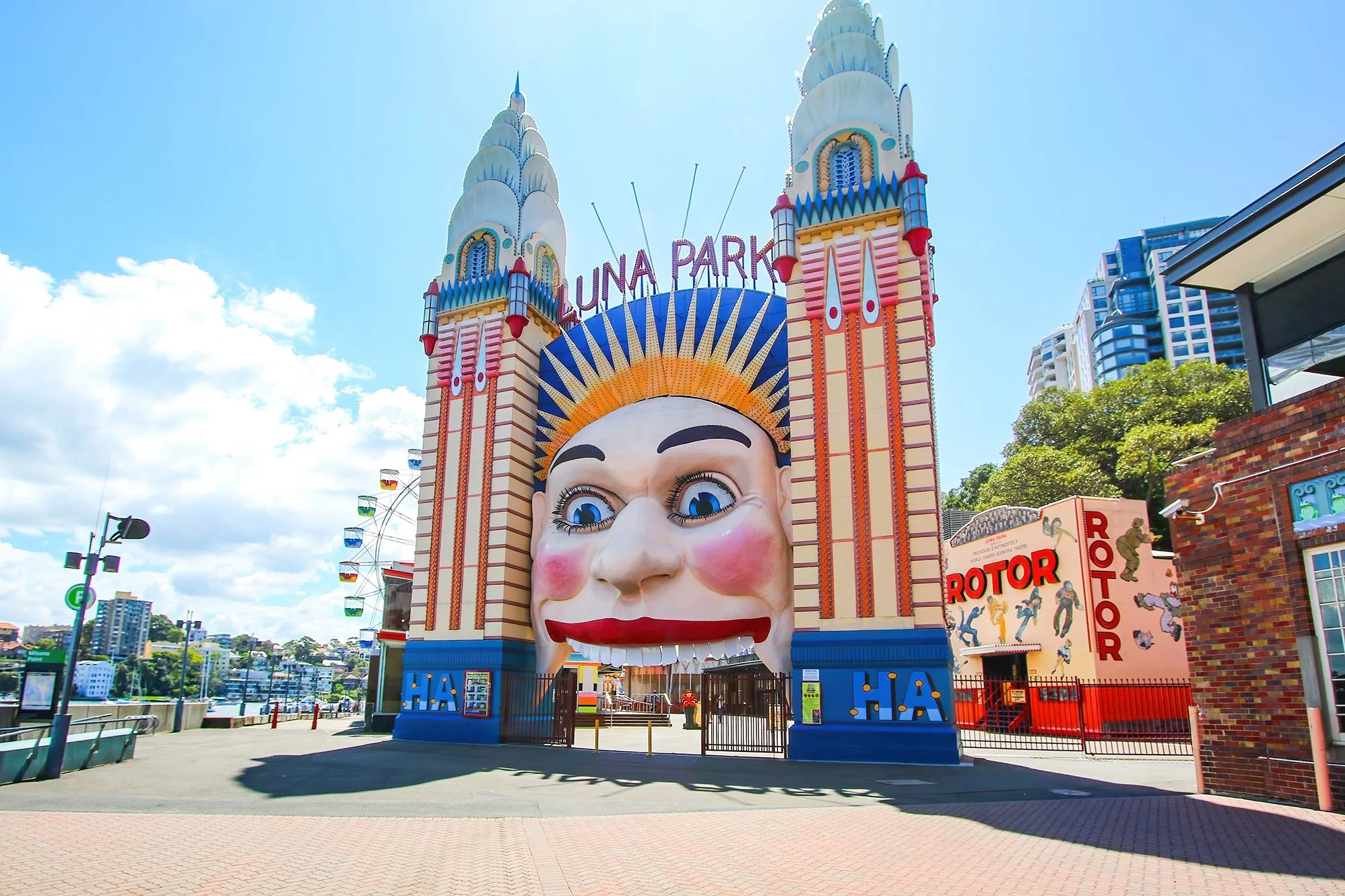 Luna Park exterior of big face entrance