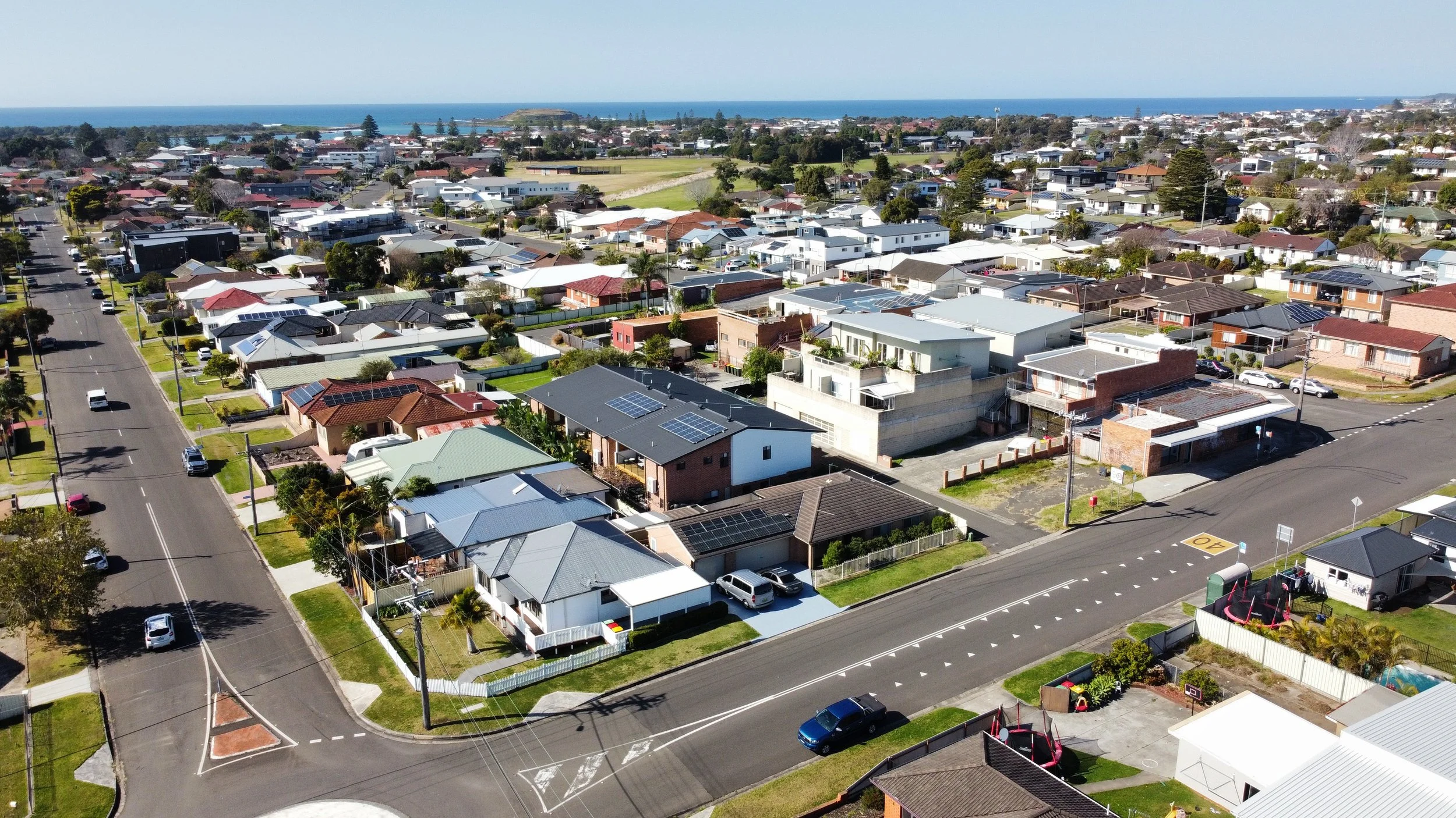 Lake Illawarra Villa and the Southern Office from the air