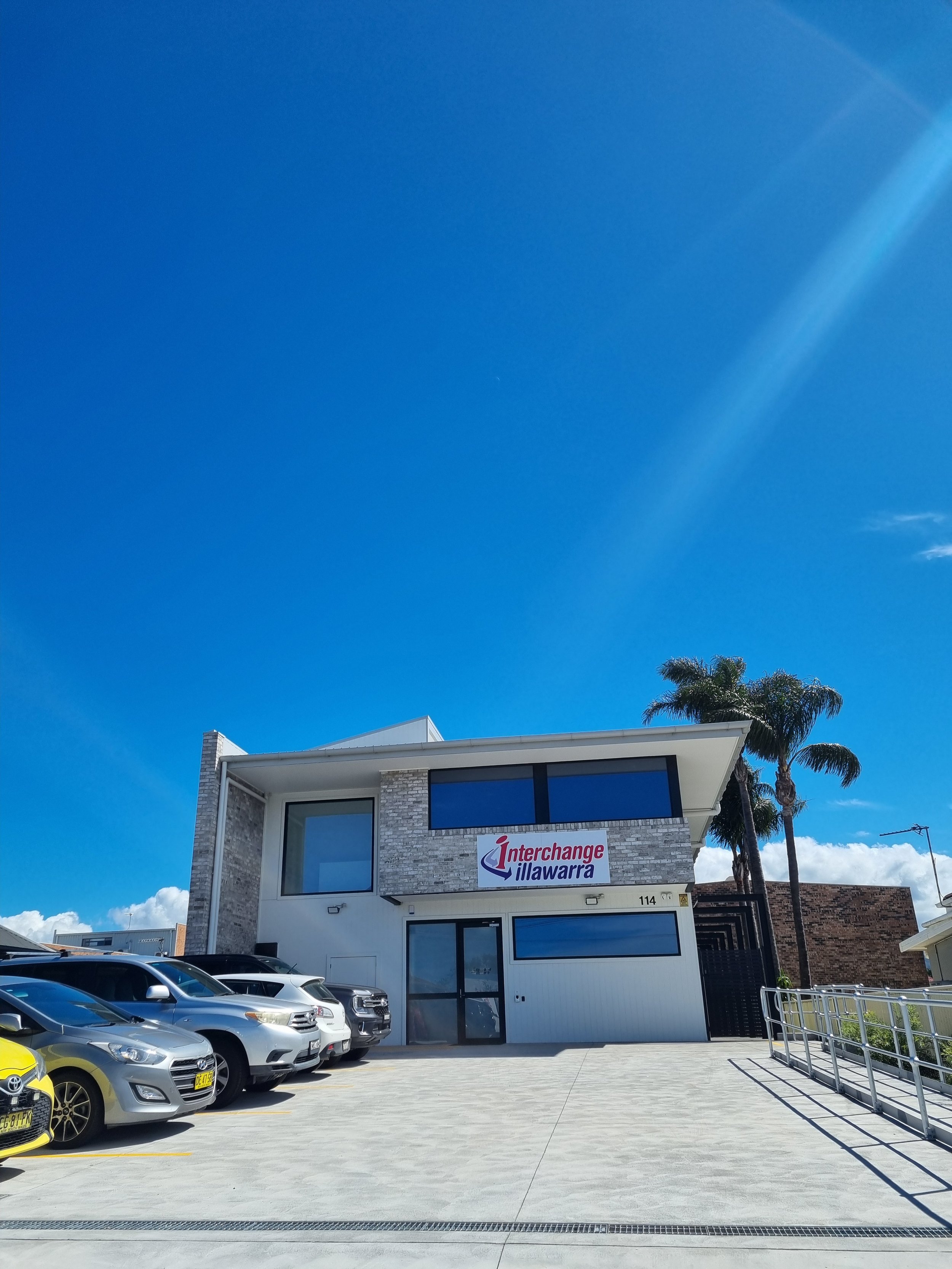 Exterior of the Interchange Illawarra office and carpark
