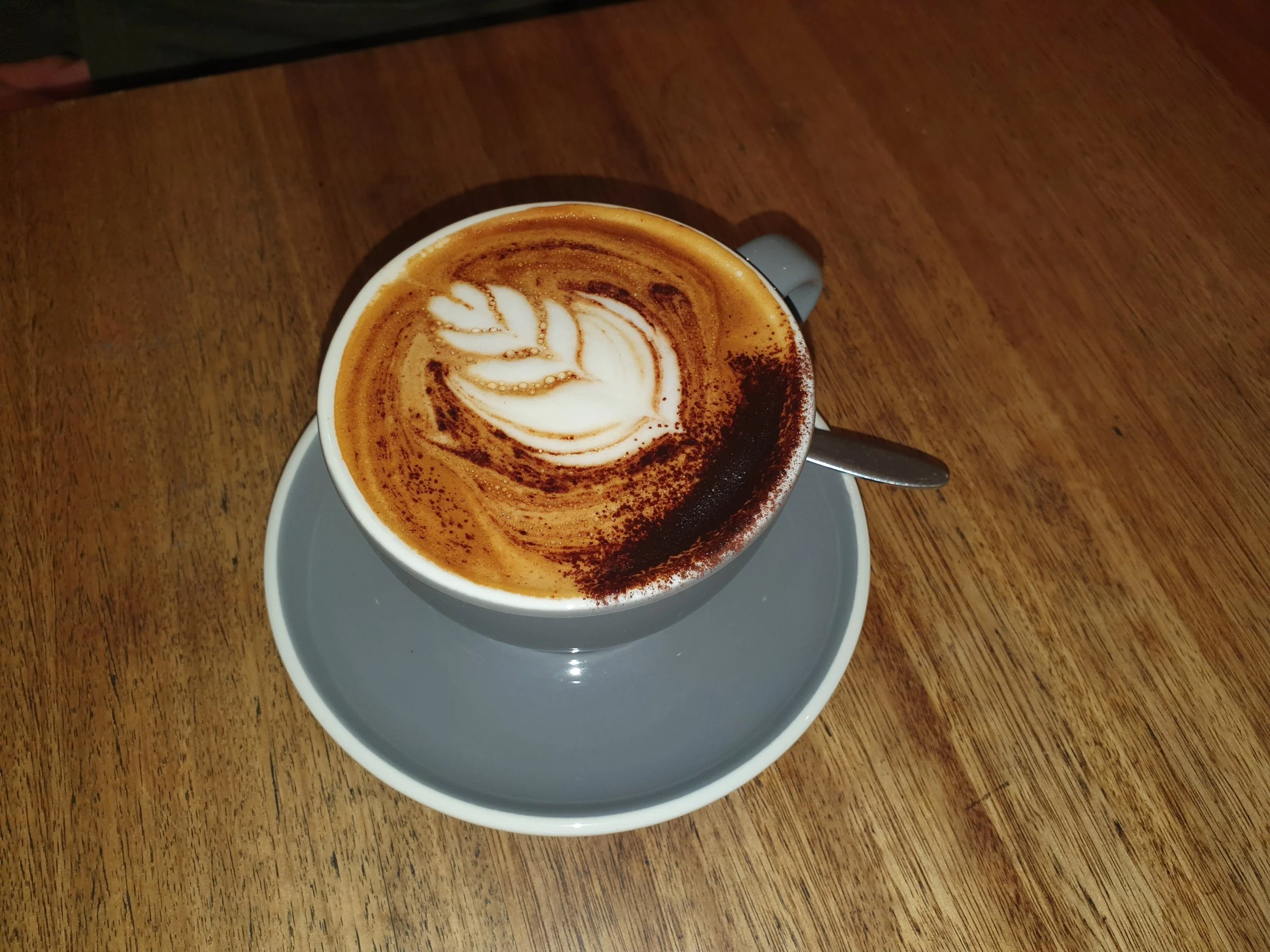 Coffee in a cup on a table