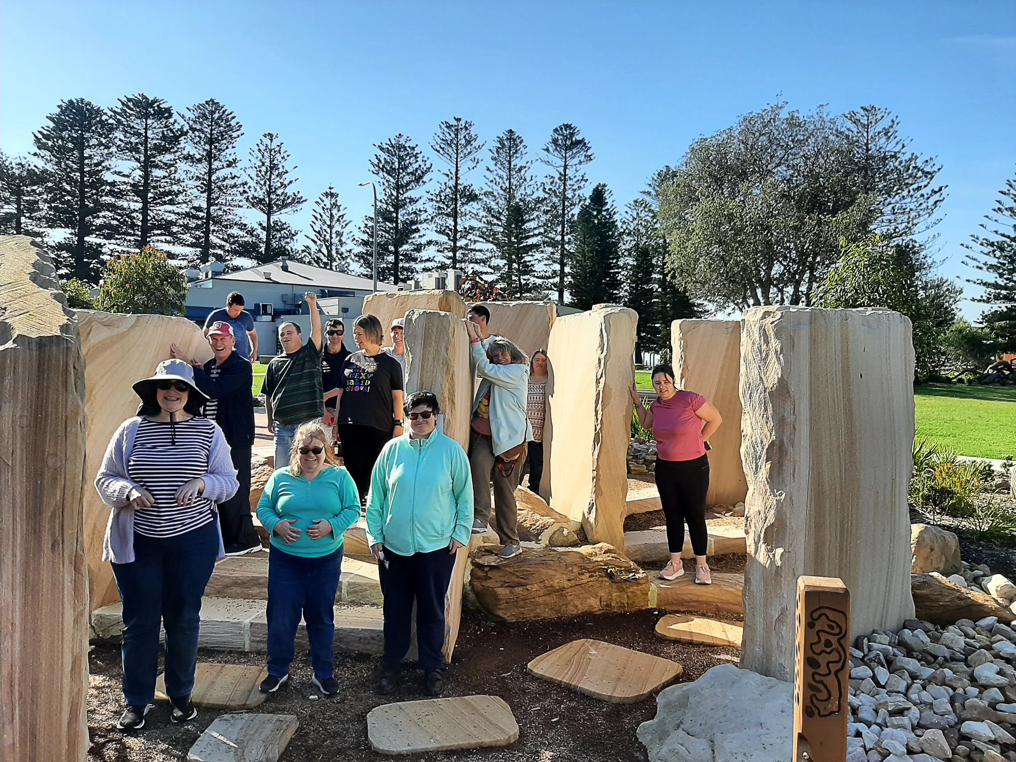 Group of participants at Stuart Park Wollongong on a sunny day