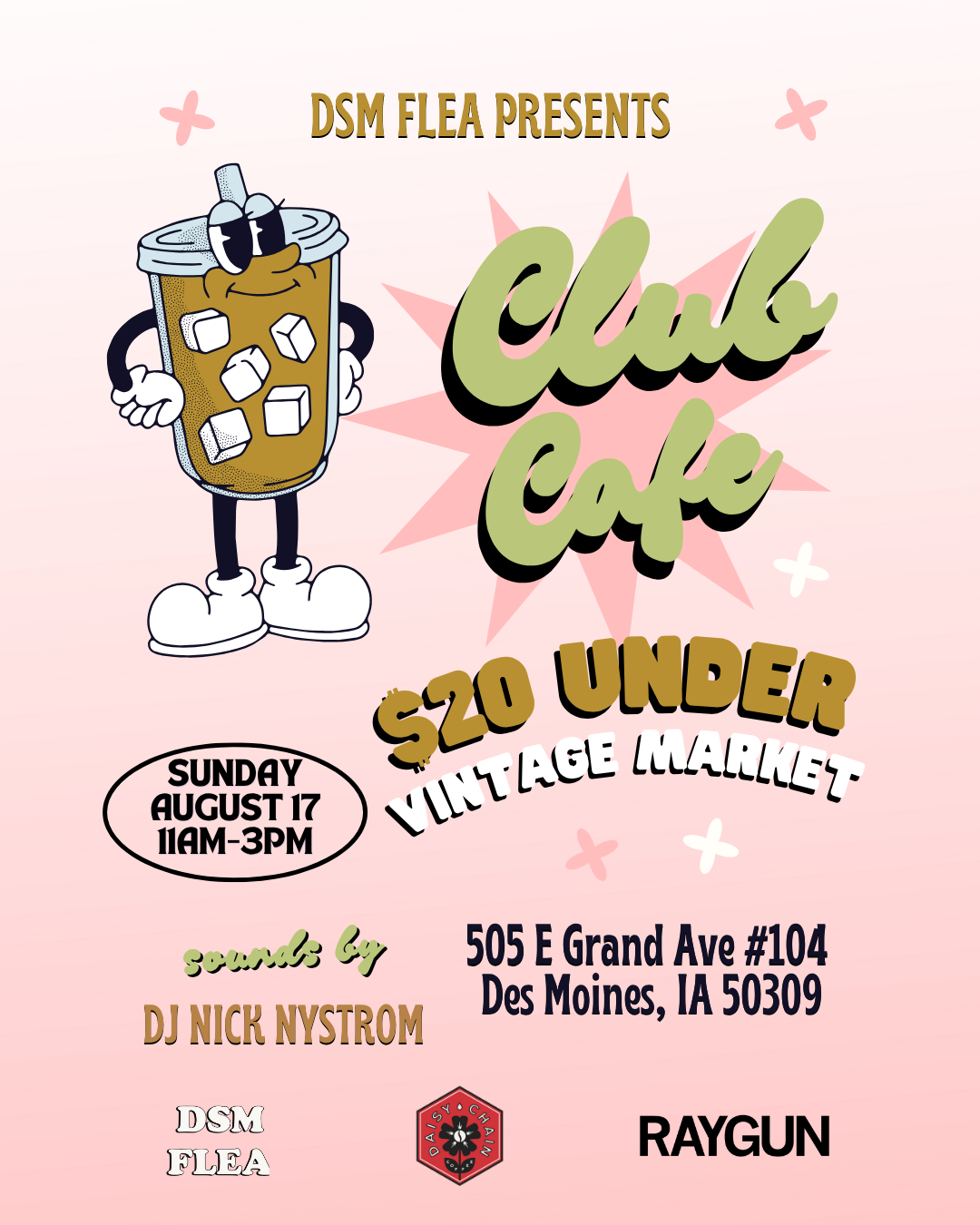 CLUB CAFÉ & $20 AND UNDER VINTAGE MARKET