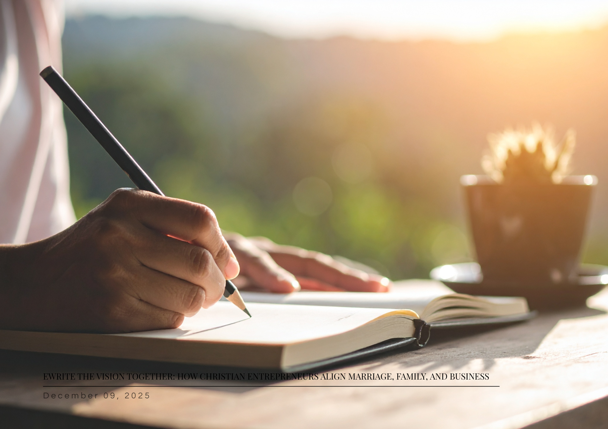 Write the Vision Together: How Christian Entrepreneurs Align Marriage, Family, and Business