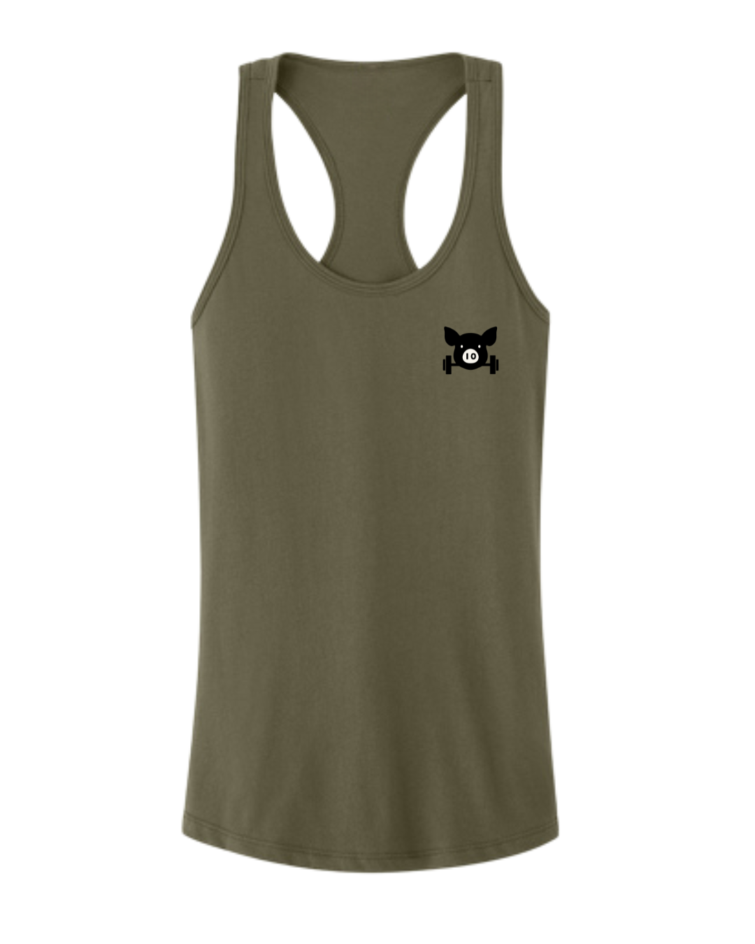 Fit Hog Women's Tank - Military Green Front.png