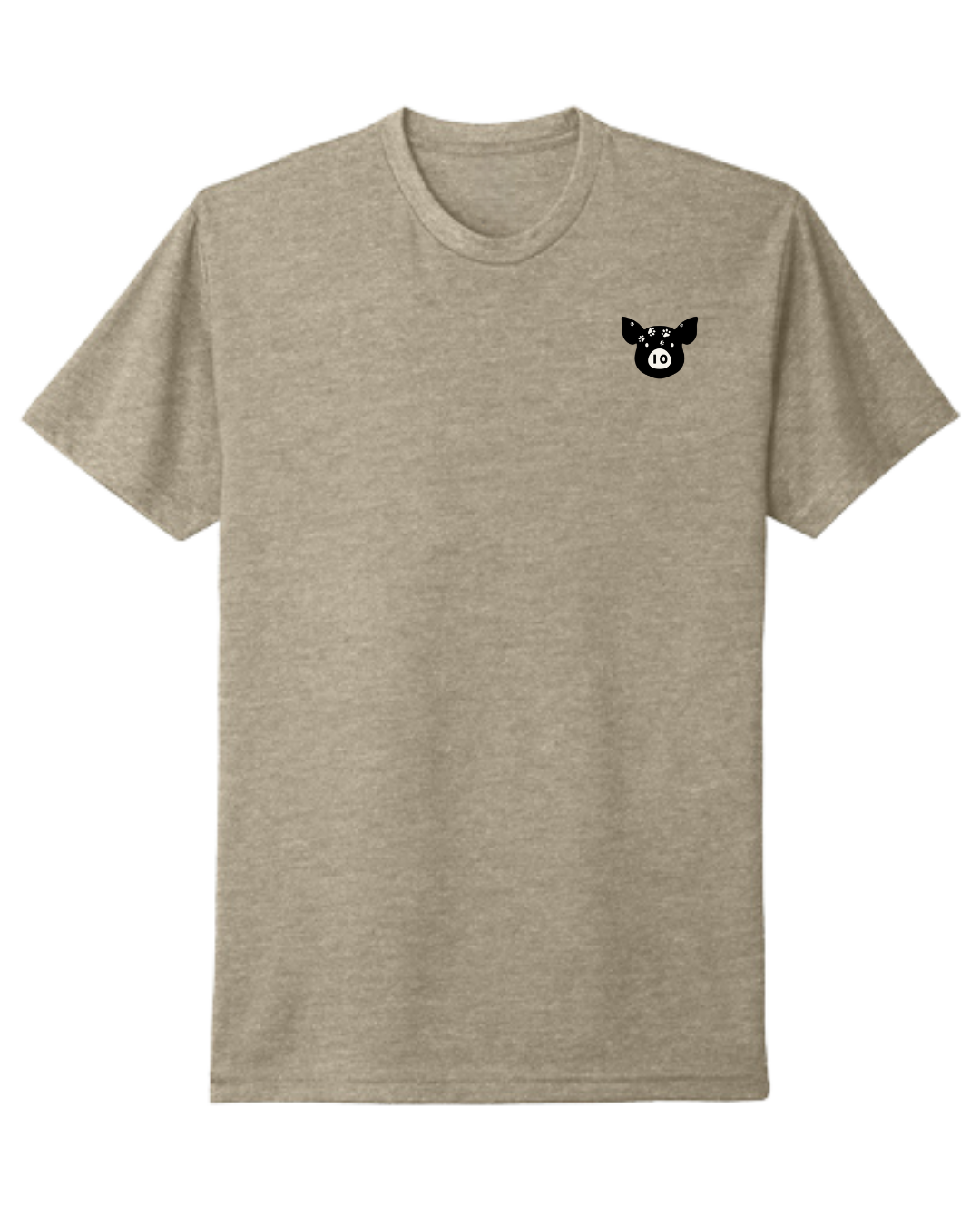 Paw Hog Short Sleeve - Heather Tan Front.png