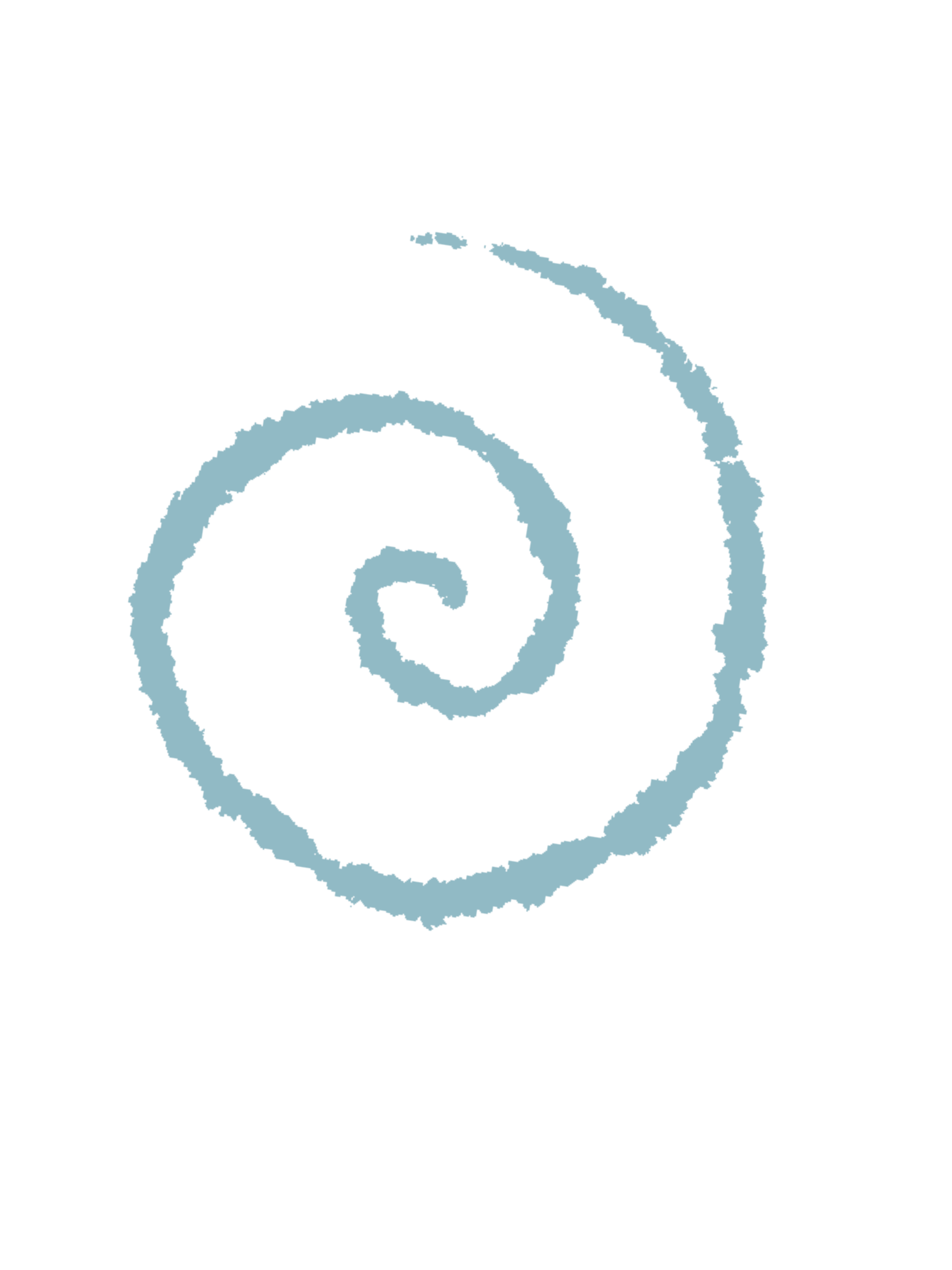 Blue spiral on black background