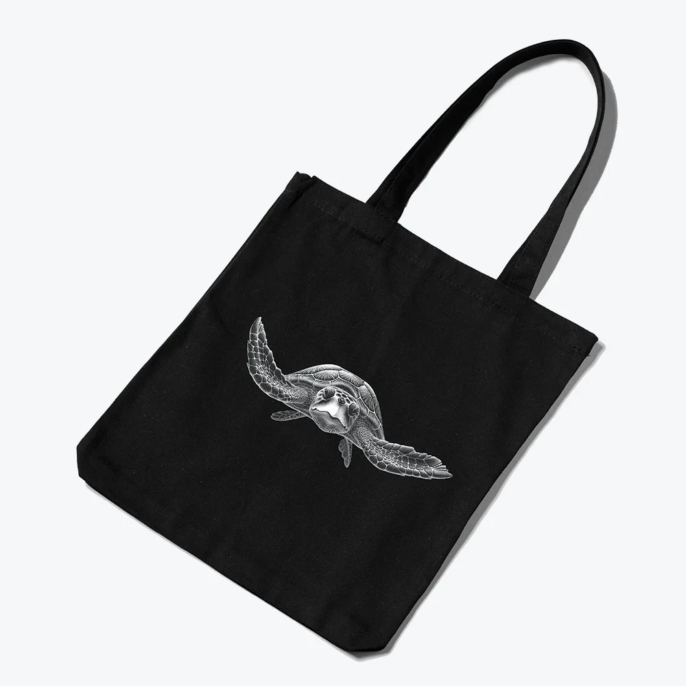 Flying Turtle Tote Bags