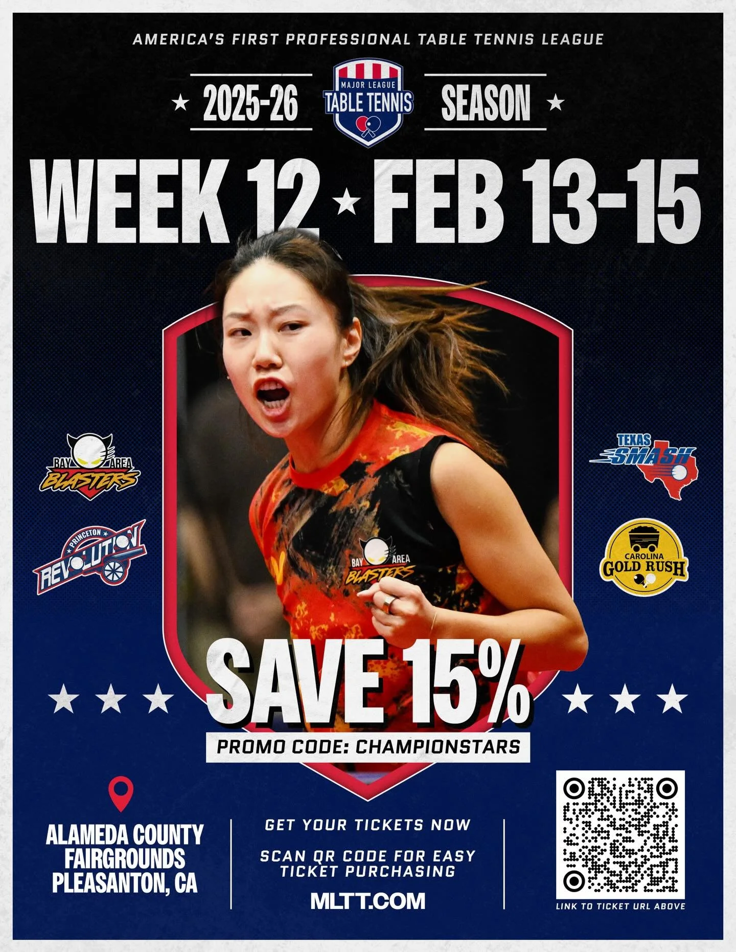 🏓 MLTT Pro Table Tennis is coming!

Use our club discount code CHAMPIONSTARS to get 15% OFF tickets 🎟️🔥
Bring your family, watch the pros, and experience high-level matches live!

🙌 Volunteers needed too!
Ball retrievers, ushering, ticketing &amp