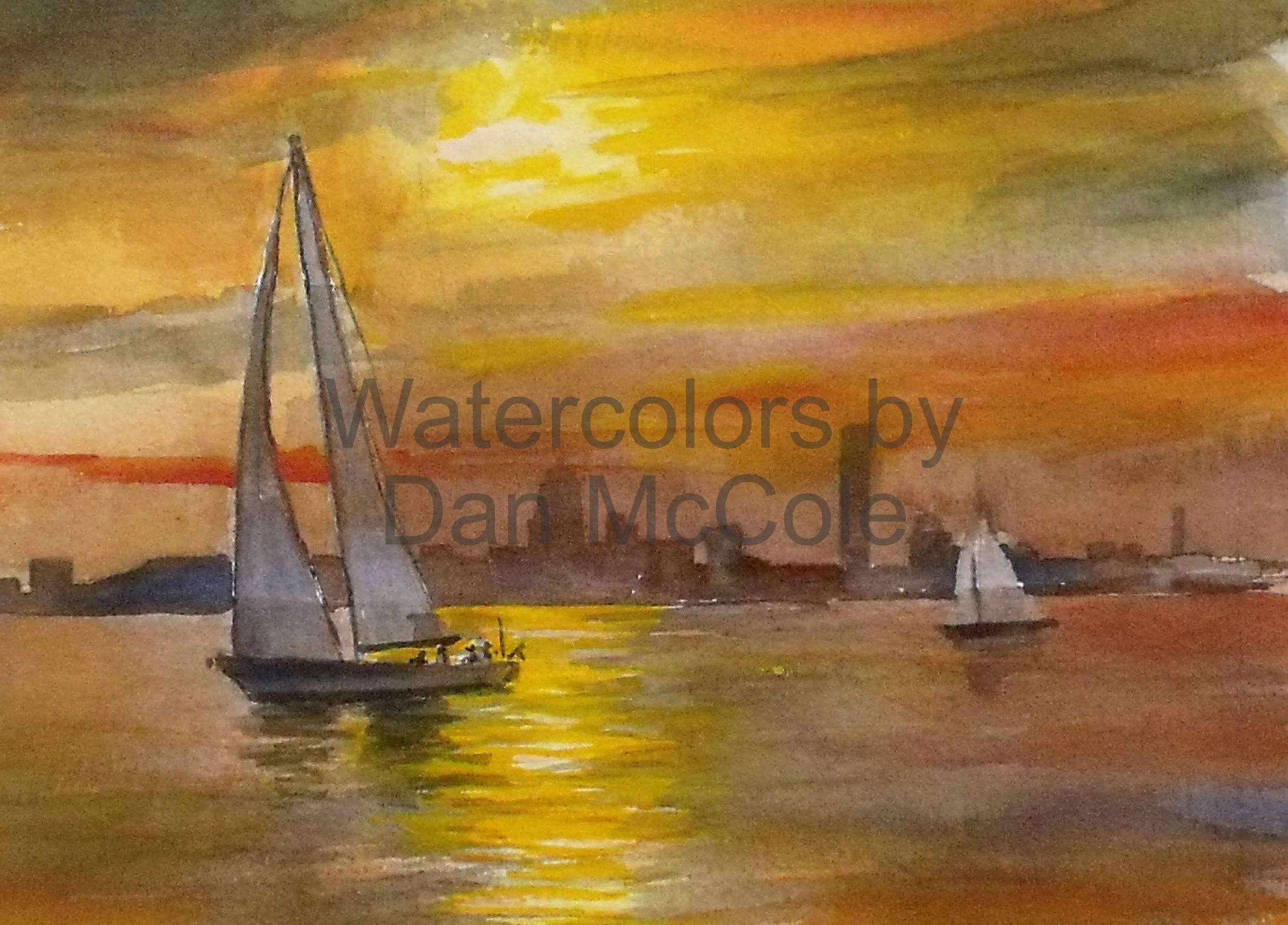 Boston Harbor Sunset