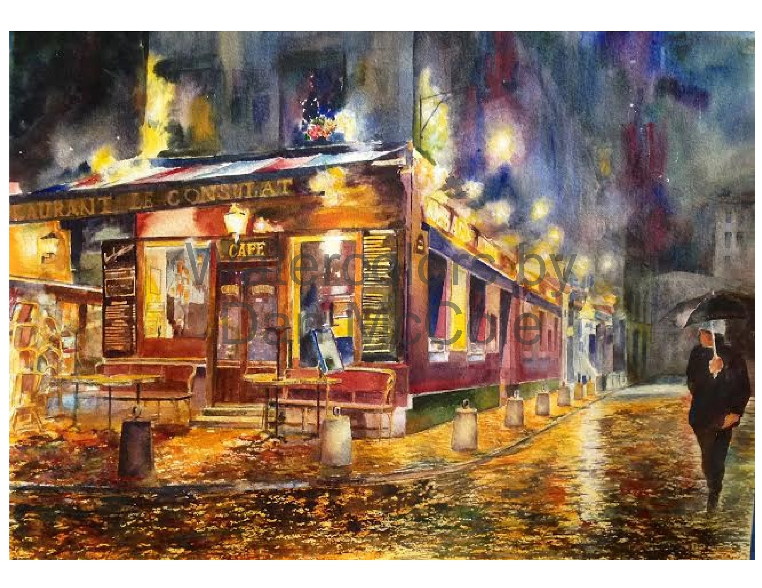 Rainy Night in Montmartre, Paris