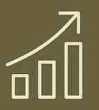 An abstract outline icon of a circle sliced into different proportions on the left and right sides, like a pizza.