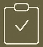 An abstract outline icon with diagonal lines within a circle shape.