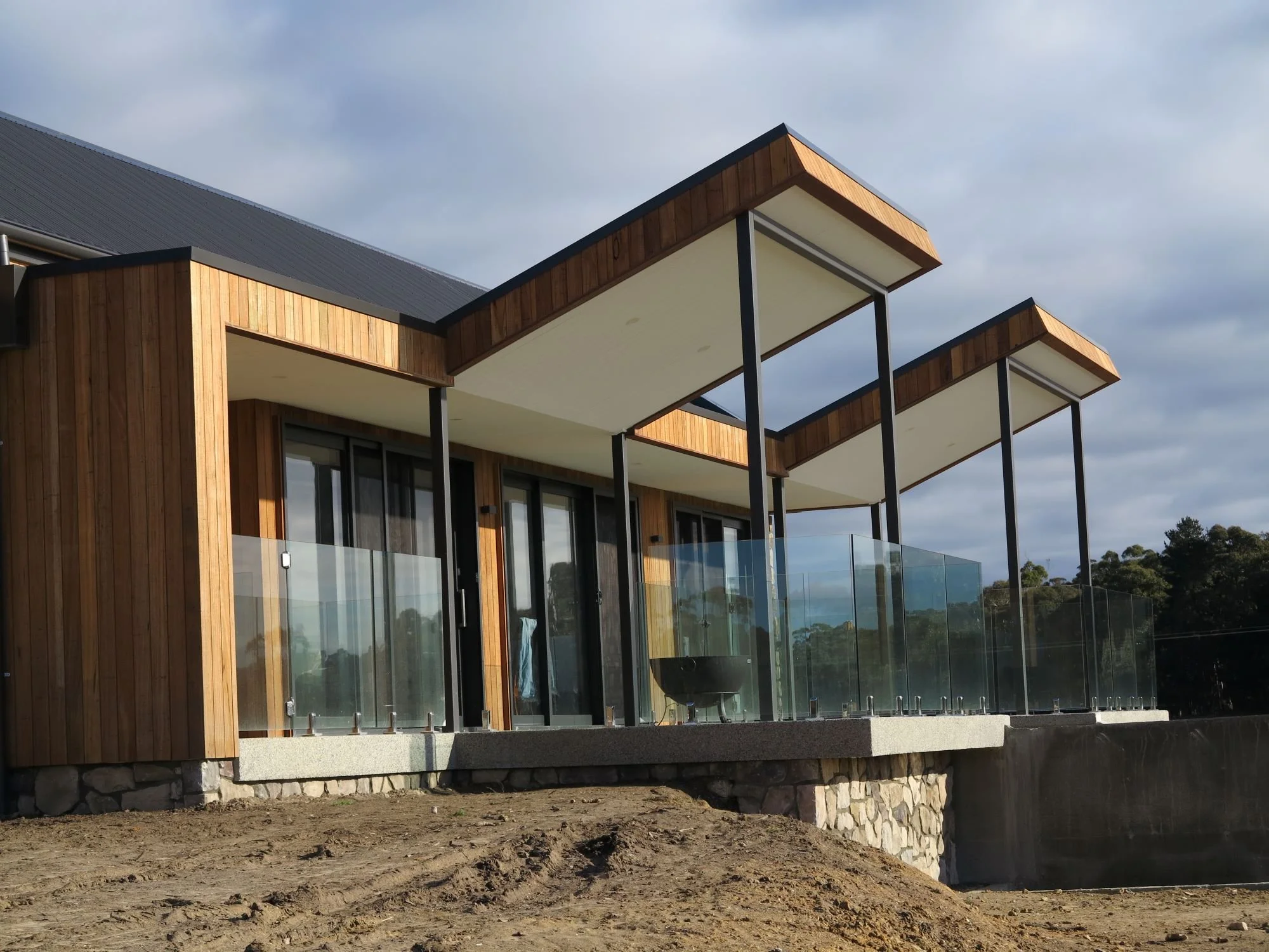 Timber and stone house frontage