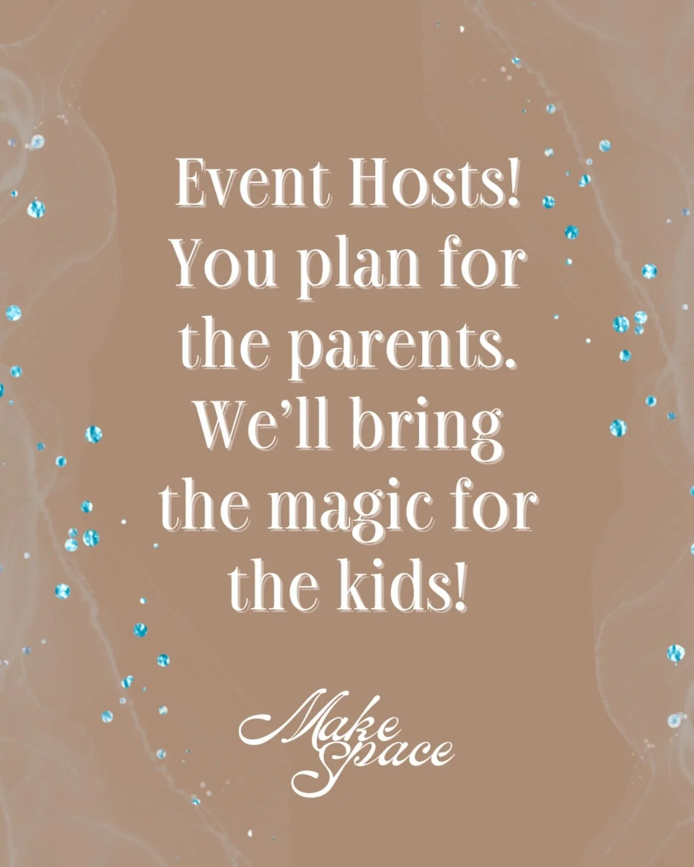 Hosting a community event in the Cleveland area? AND most attending are parents?

That usually means:
babysitter scramble&hellip; or someone chasing kids all night.

We do it differently.

Make Space brings the entire kids side of the event &mdash; o