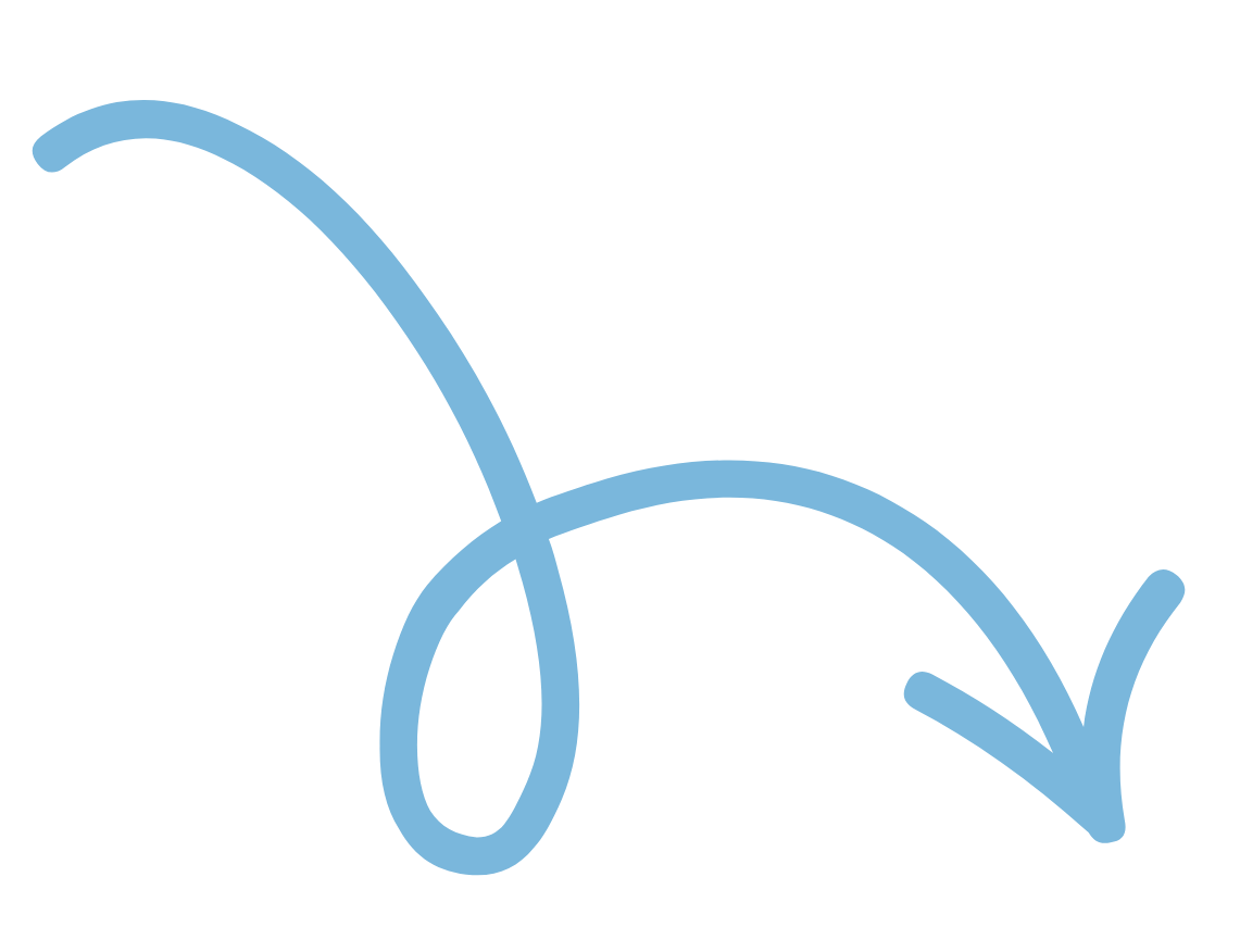 A decorative downward facing arrow toward the proceeding section